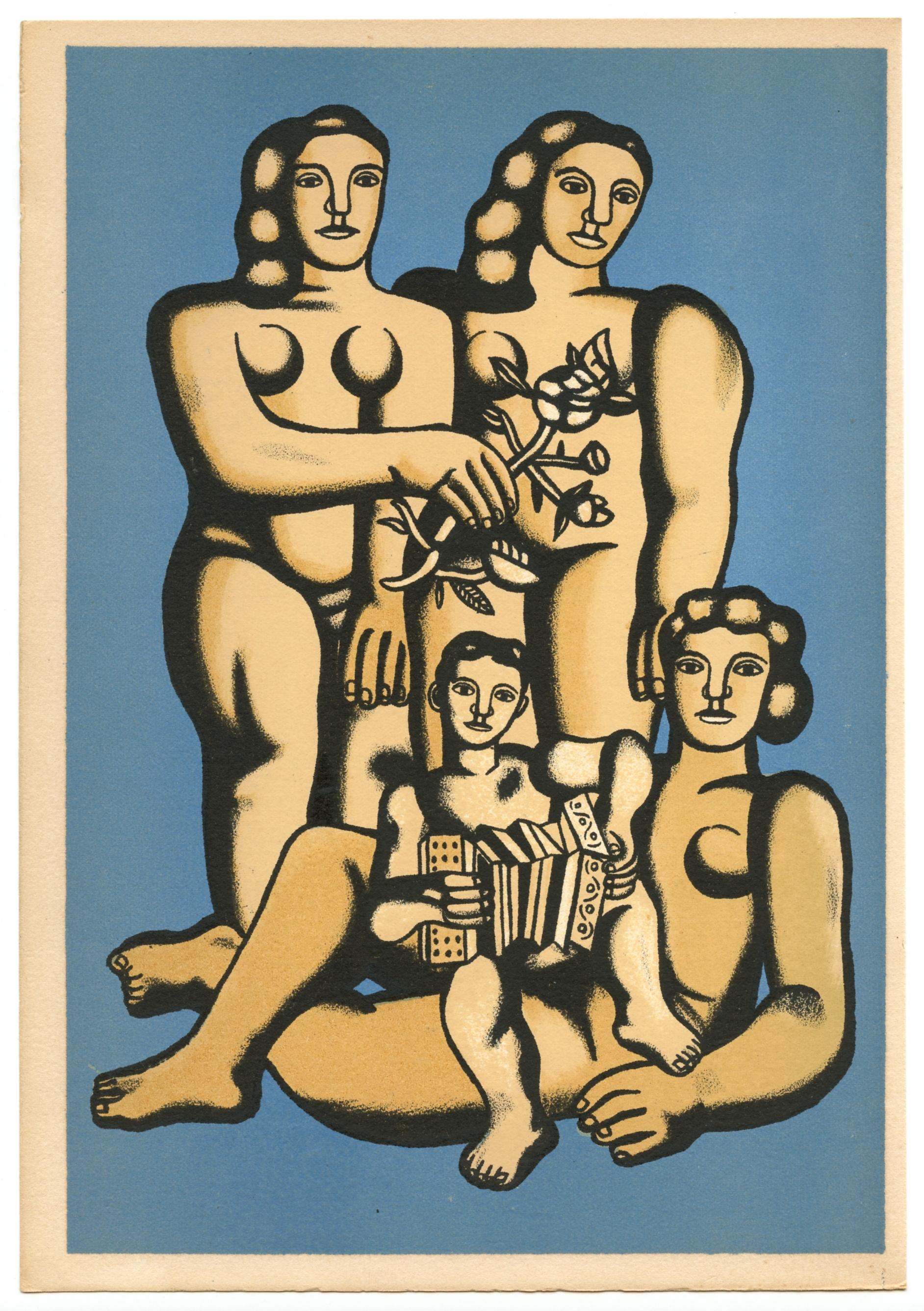 "Les trois soeurs" lithograph - Print by (after) Fernand Léger