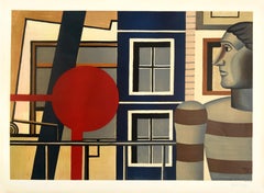 L'Homme au Chandail by Fernand Leger (1956) - color cubist lithograph