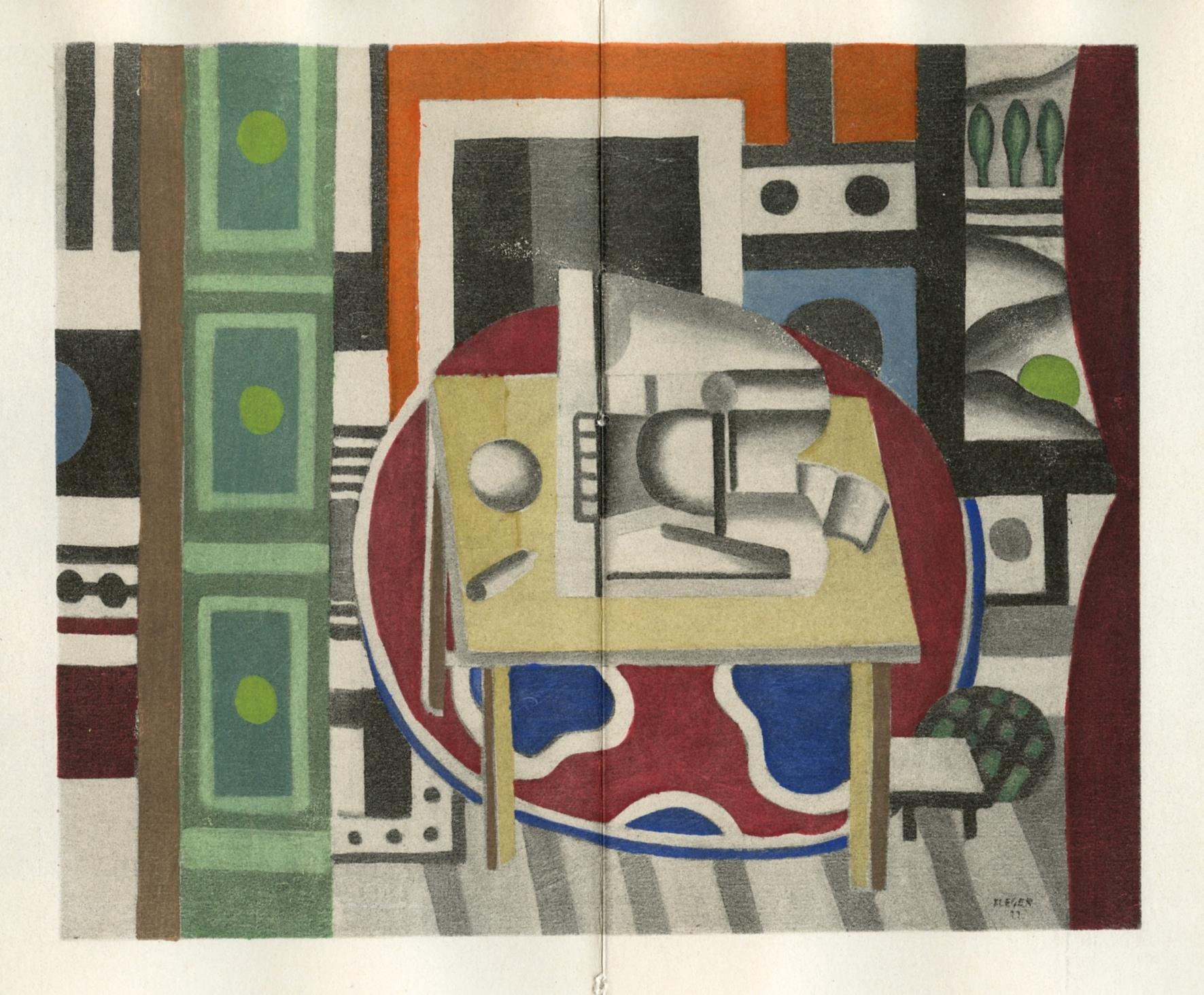 Pochoir "L'Interieur" – Print von (after) Fernand Léger