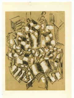 "Pochoir "Nature morte au reveil