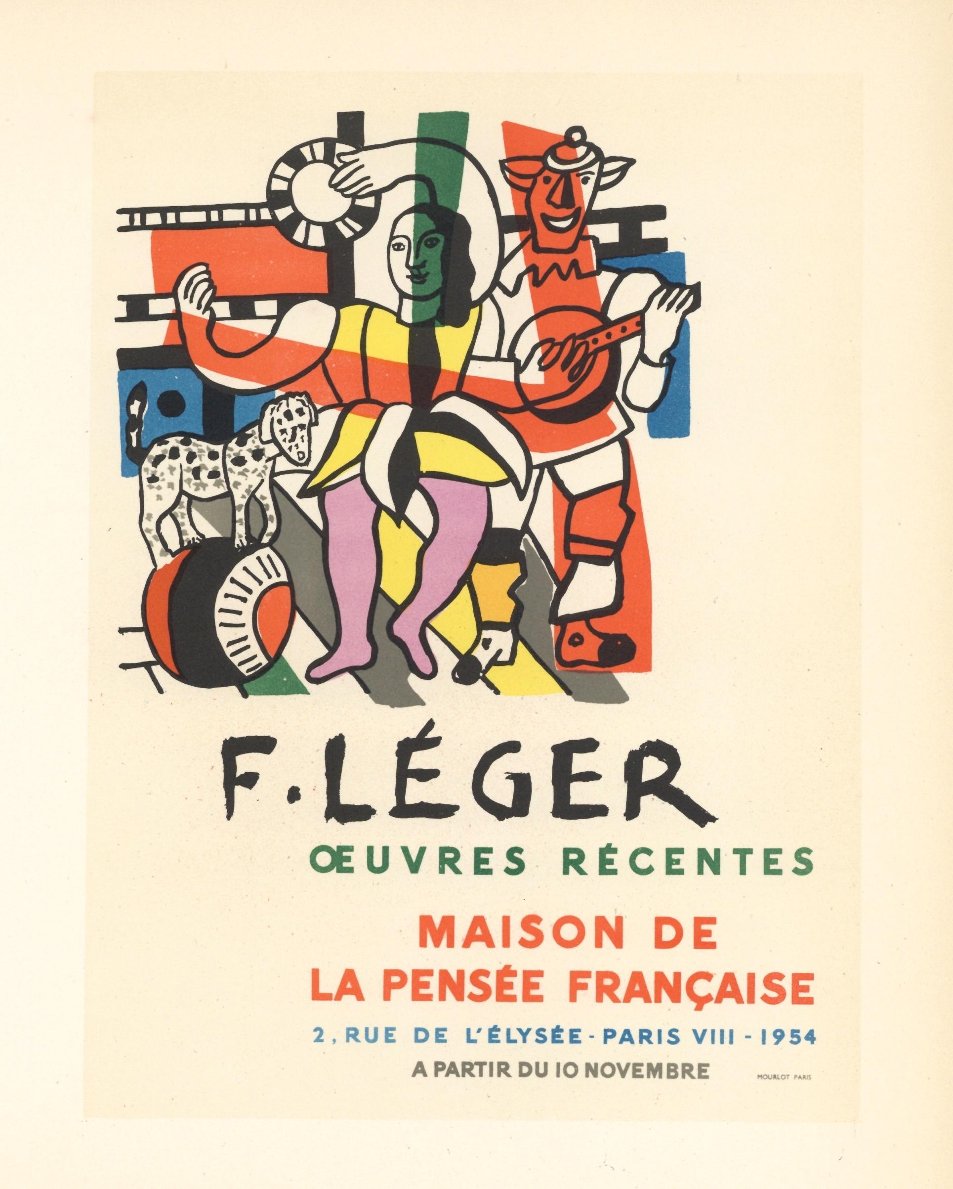 "Oeurves Recentes" lithograph poster - Print by (after) Fernand Léger