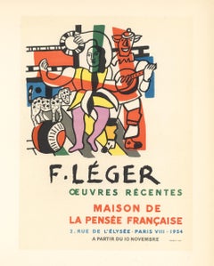 Vintage "Oeurves Recentes" lithograph poster