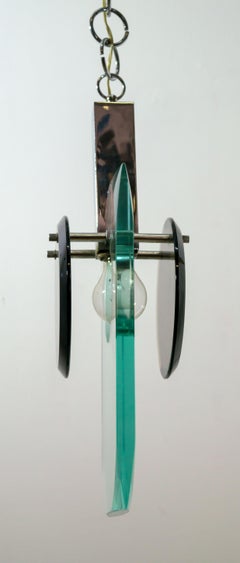 Suspension en cristal italienne After Fontana Mid-Century Modernity, 1960s