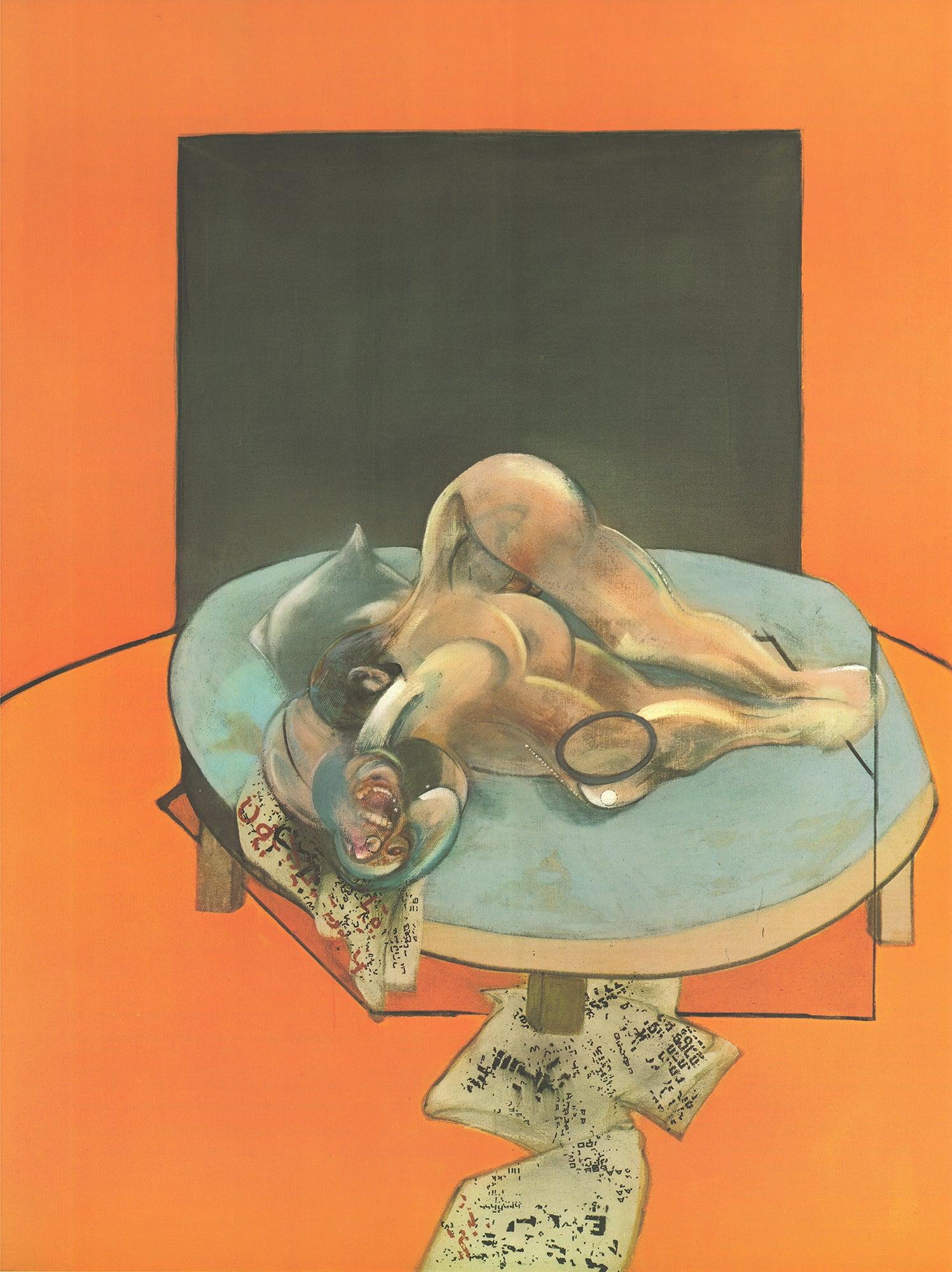 Francis Bacon, In Marlborough, Vintage-Lithographie, 1980 – Print von (after) Francis Bacon
