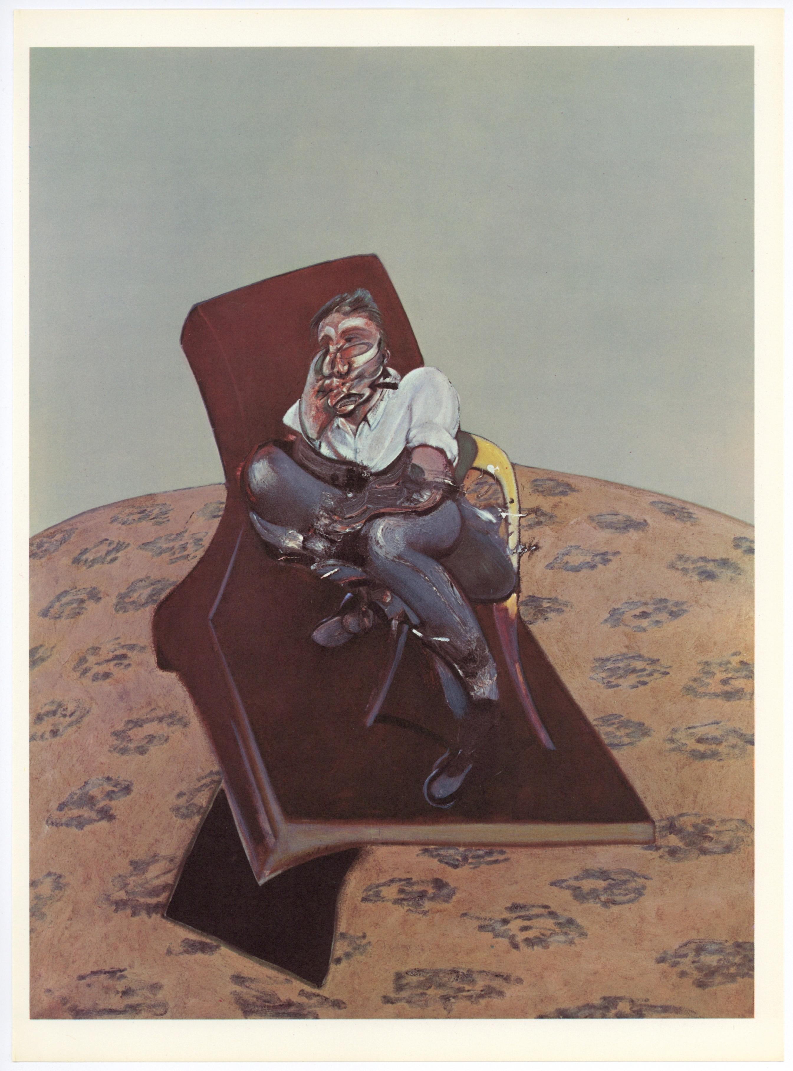 (after) Francis Bacon Portrait Print - "Lucian Freud" lithograph