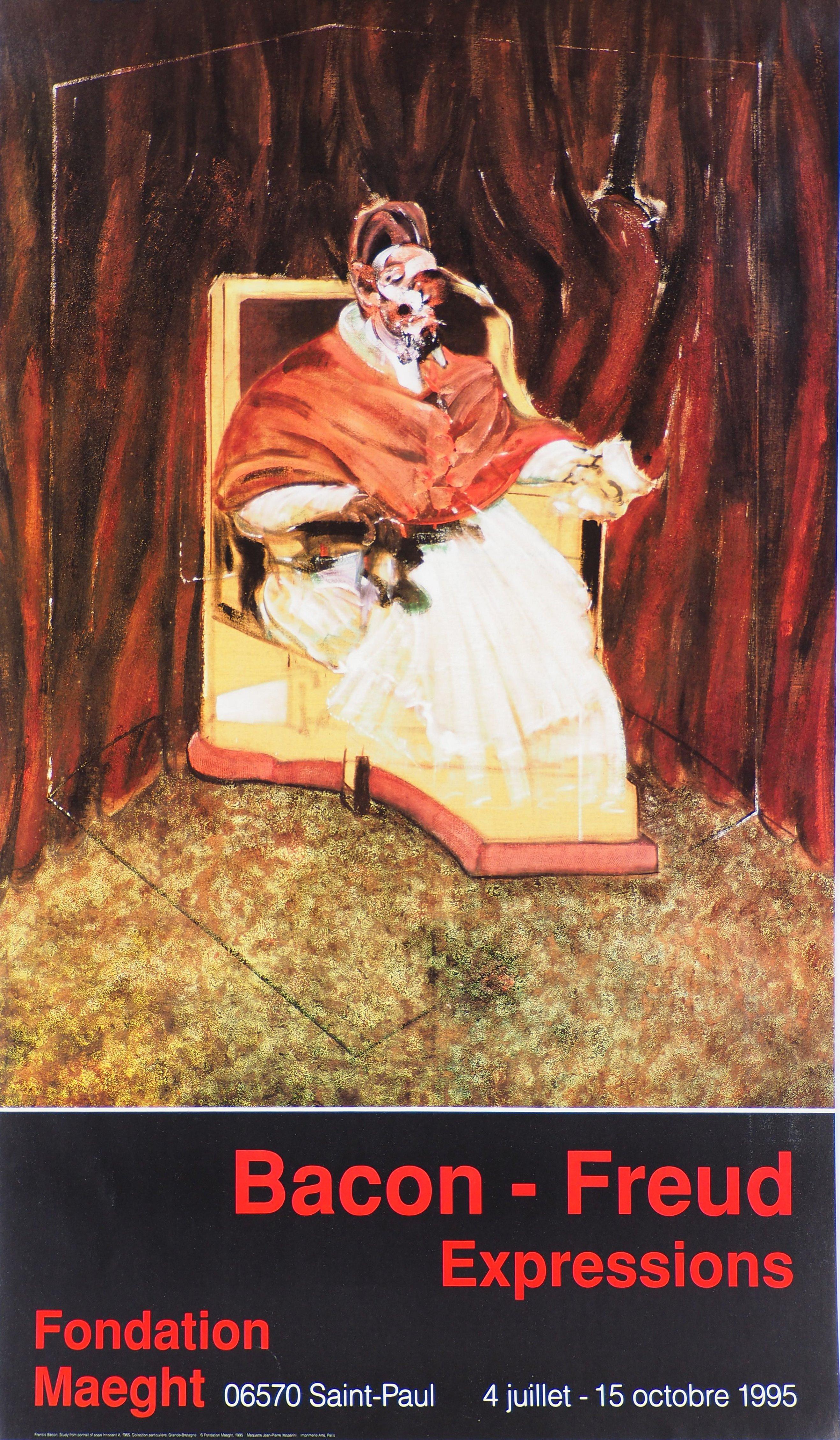 (after) Francis Bacon Figurative Print - The Pope - Vintage Poster 