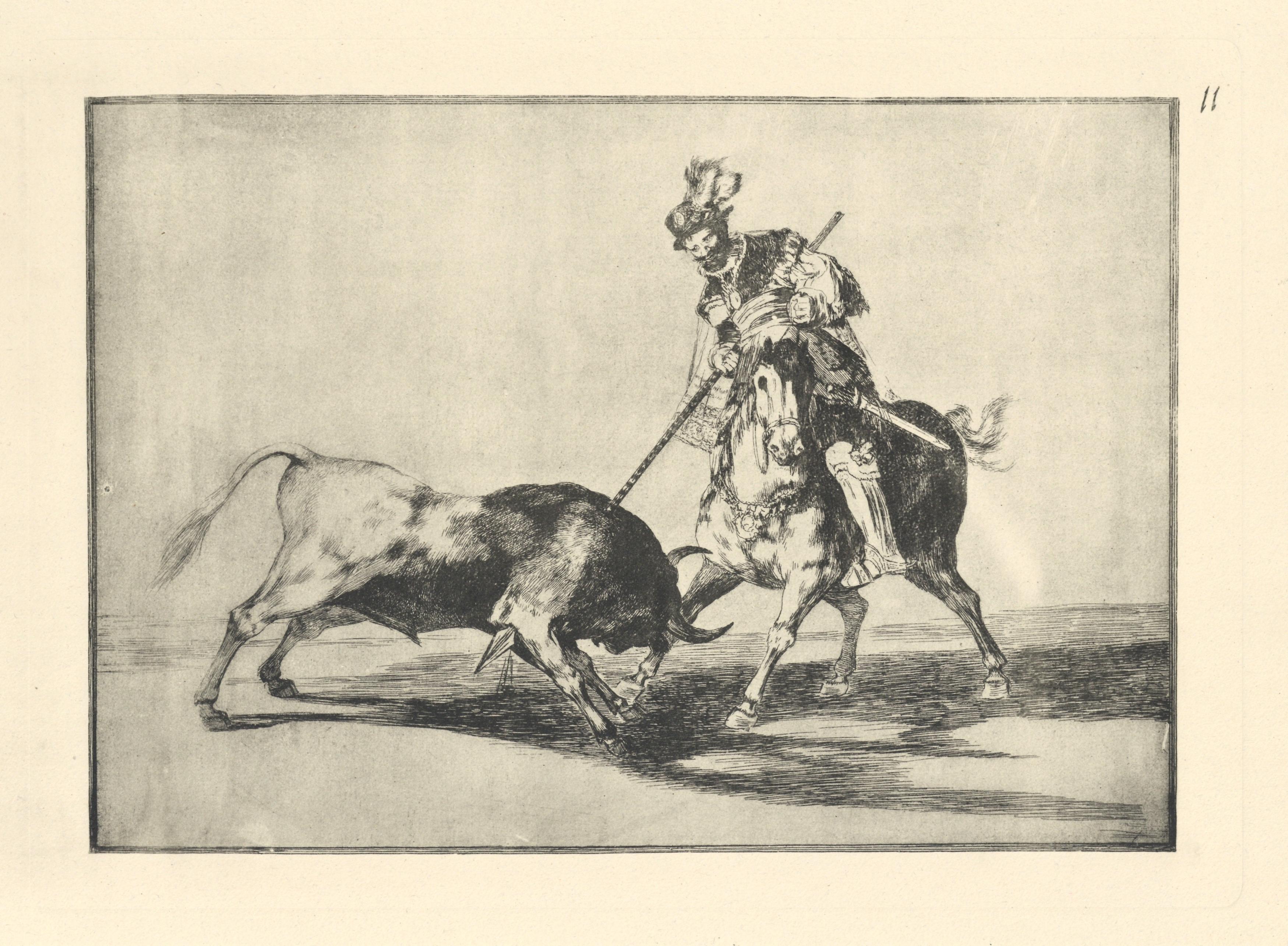 Tauromaquia - Tafel 11 – Print von (after) Francisco Goya