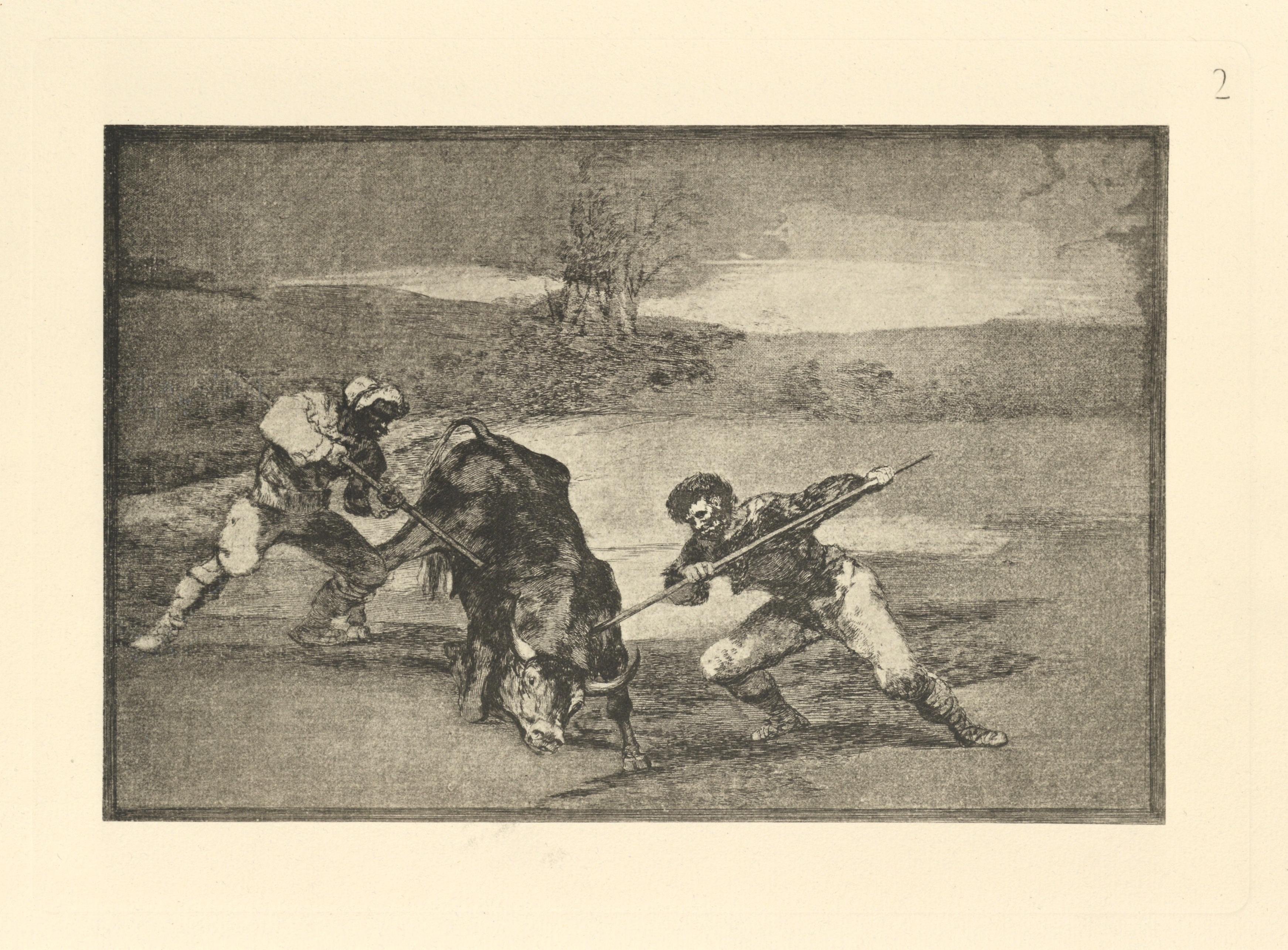 Tauromaquia – Teller 2 – Print von (after) Francisco Goya