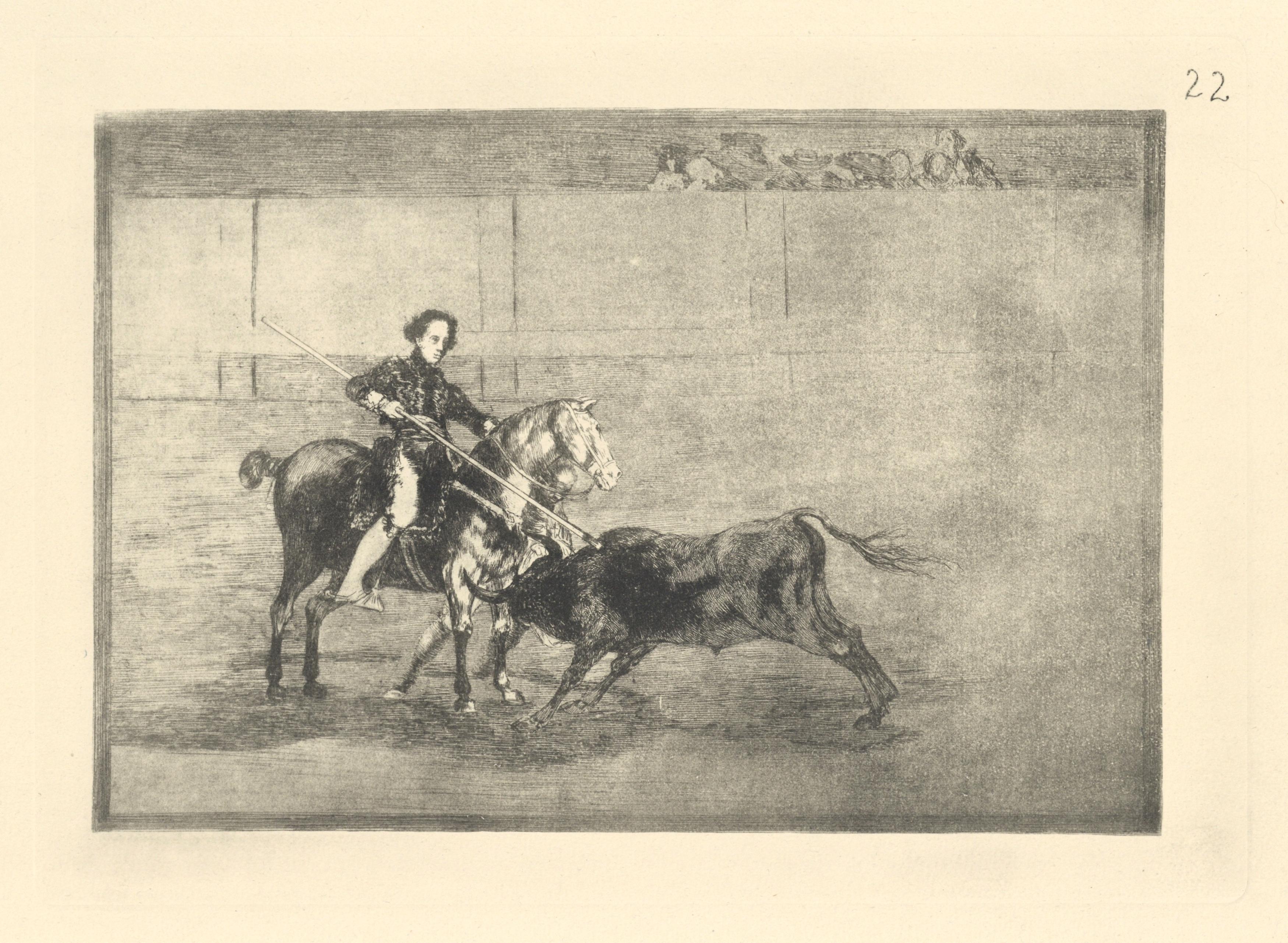 Tauromaquia - Tafel 22 – Print von (after) Francisco Goya