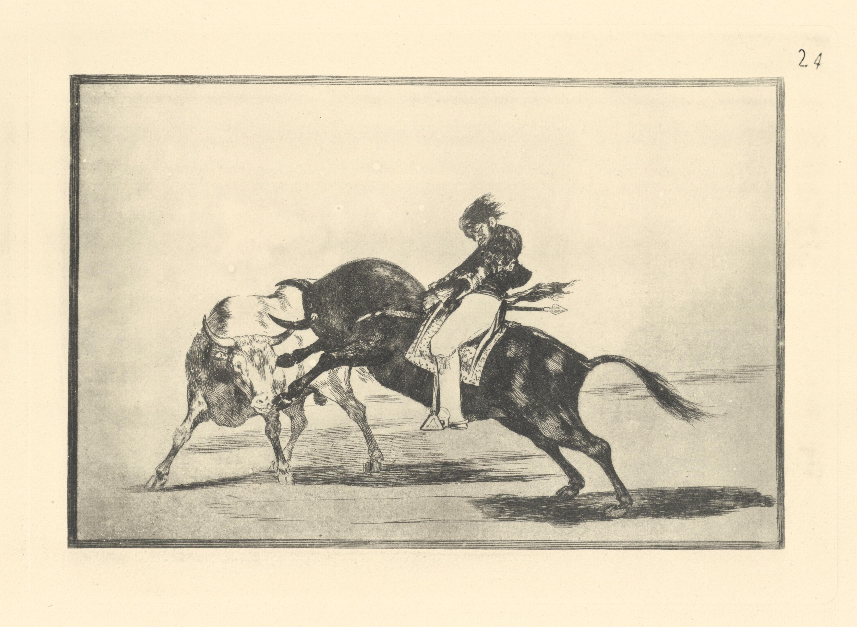 Tauromaquia – Teller 24 – Print von (after) Francisco Goya