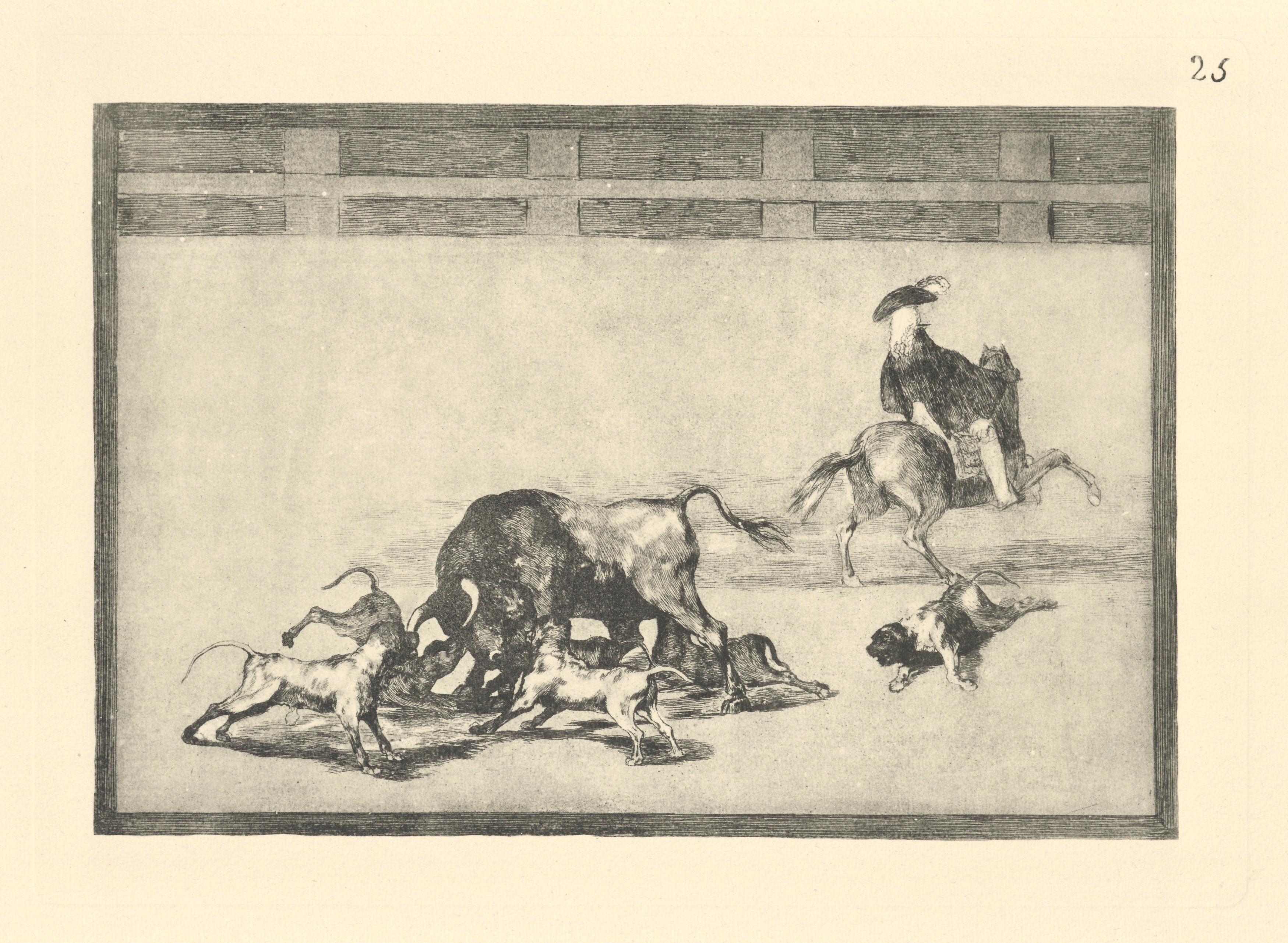 Tauromaquia – Teller 25 – Print von (after) Francisco Goya