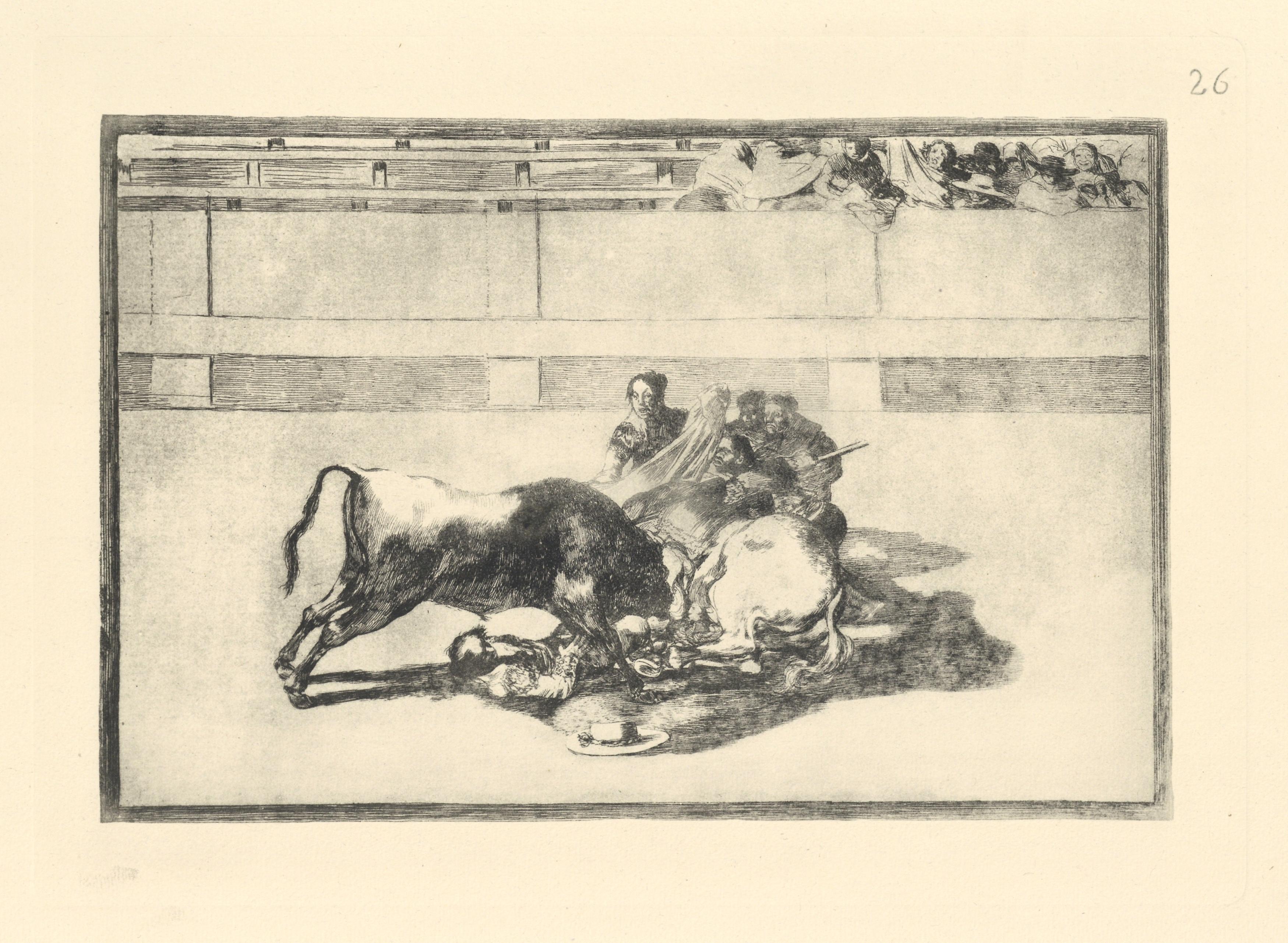Tauromaquia – Teller 26 – Print von (after) Francisco Goya