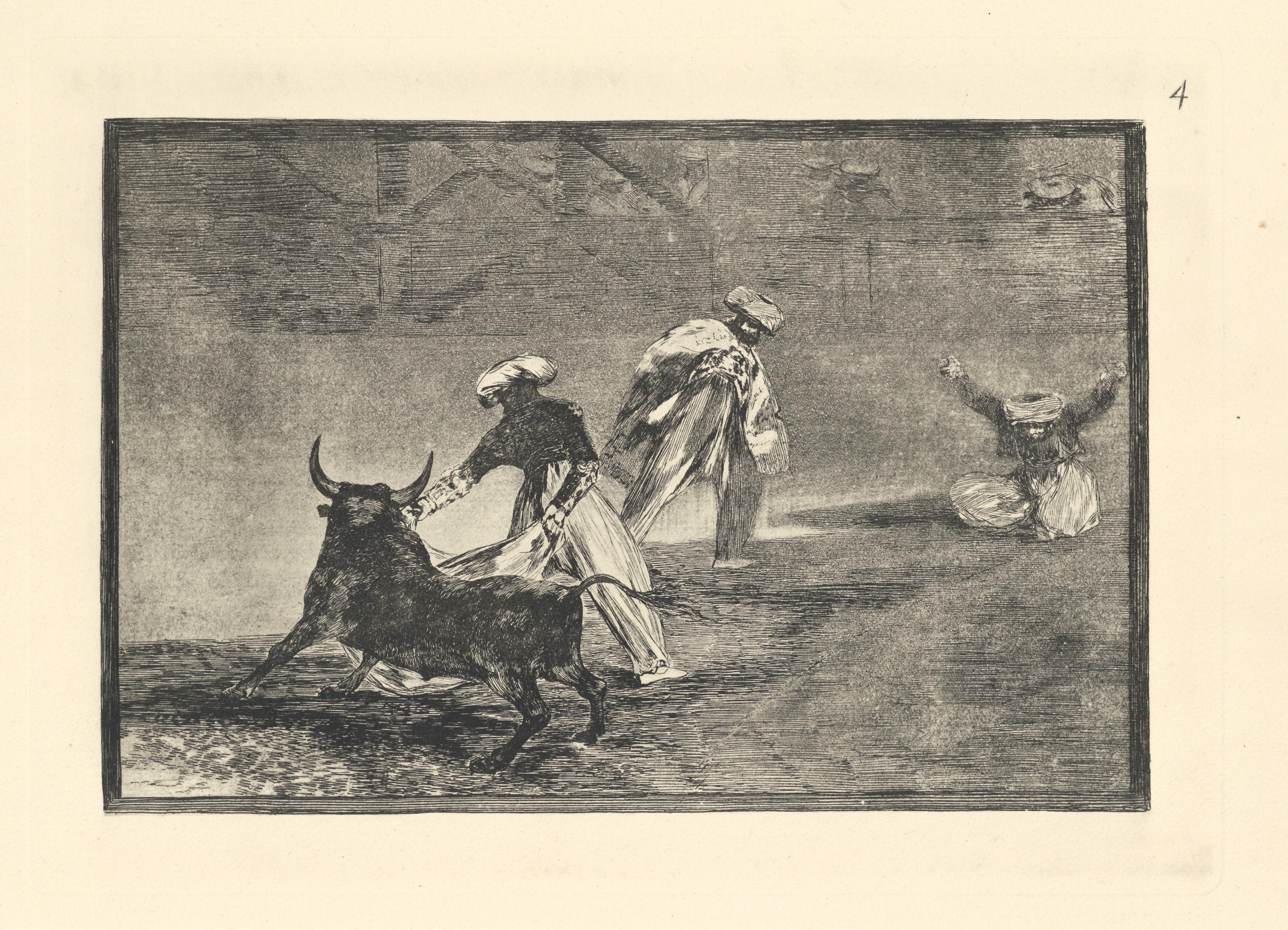 Tauromaquia – Teller 4 – Print von (after) Francisco Goya