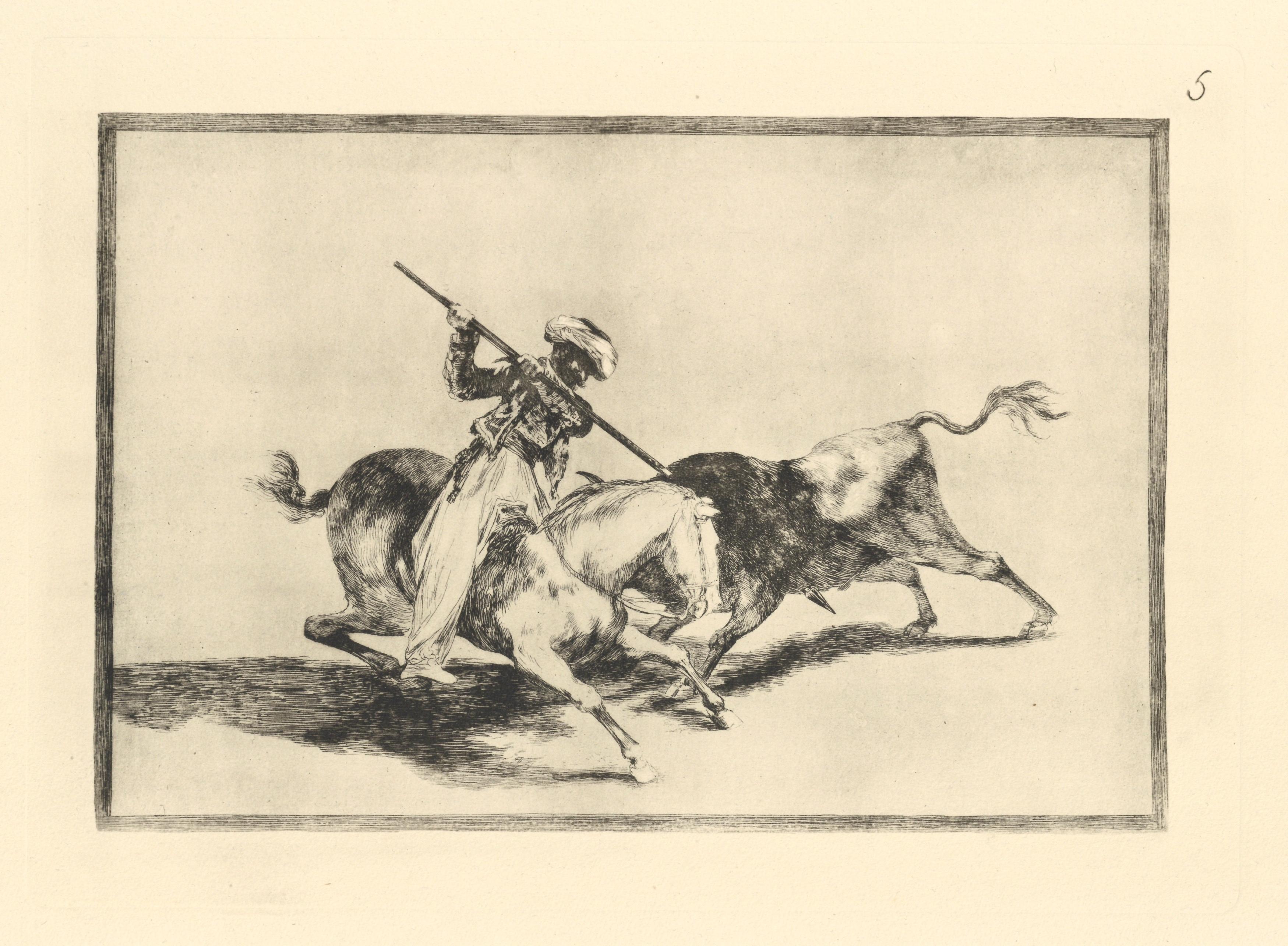 Tauromaquia – Teller 5 – Print von (after) Francisco Goya
