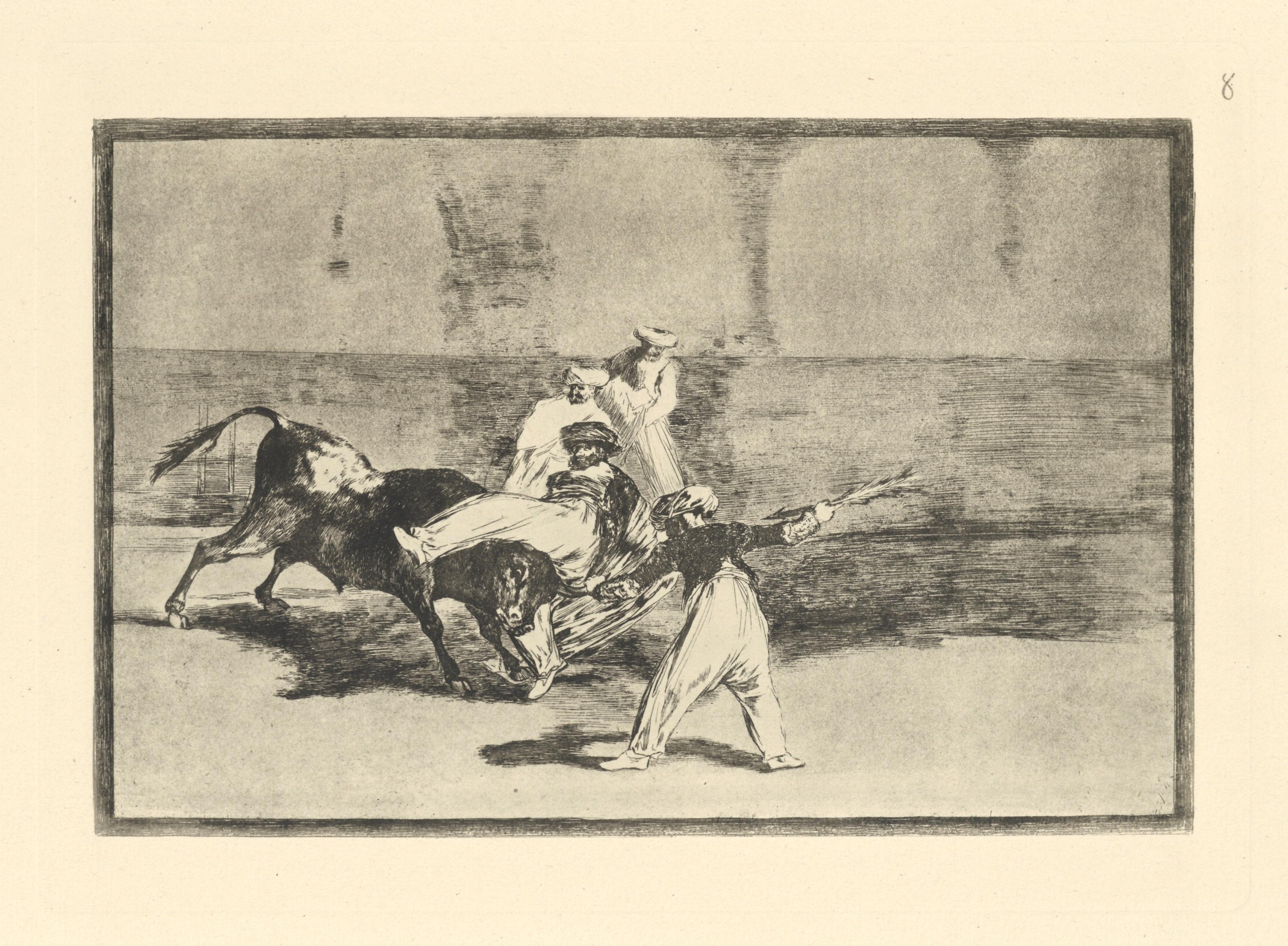 Tauromaquia – Teller 8 – Print von (after) Francisco Goya