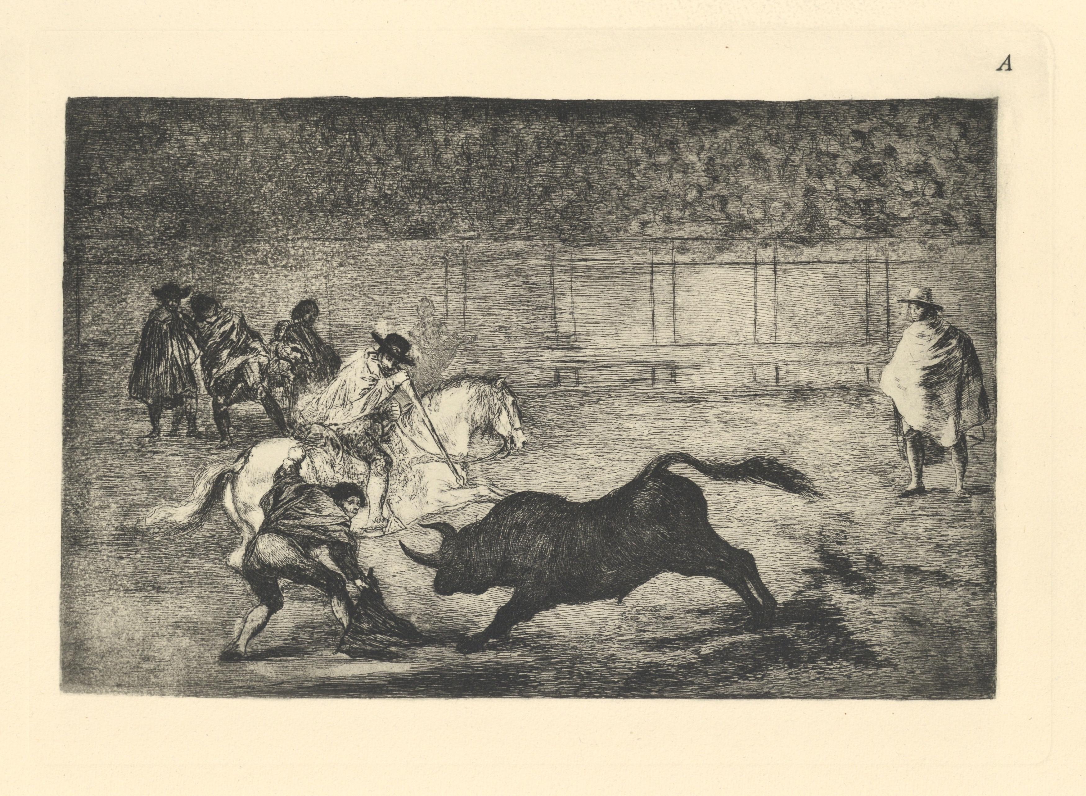 Tauromaquia - Plate A - Print by (after) Francisco Goya