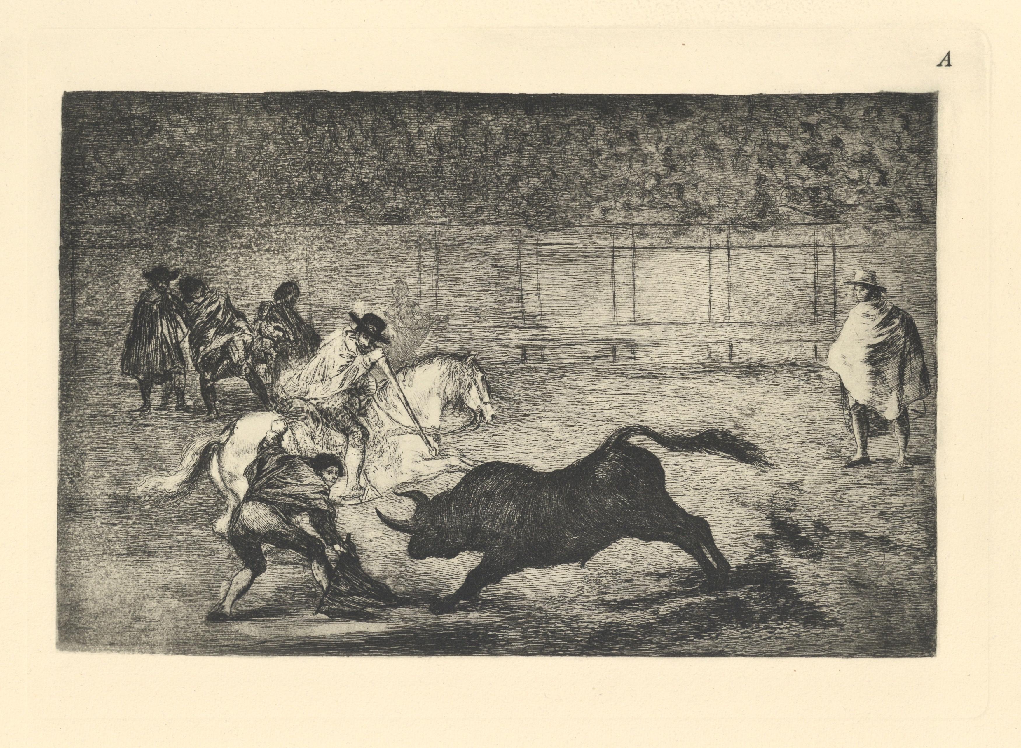 Tauromaquia – Teller A – Print von (after) Francisco Goya