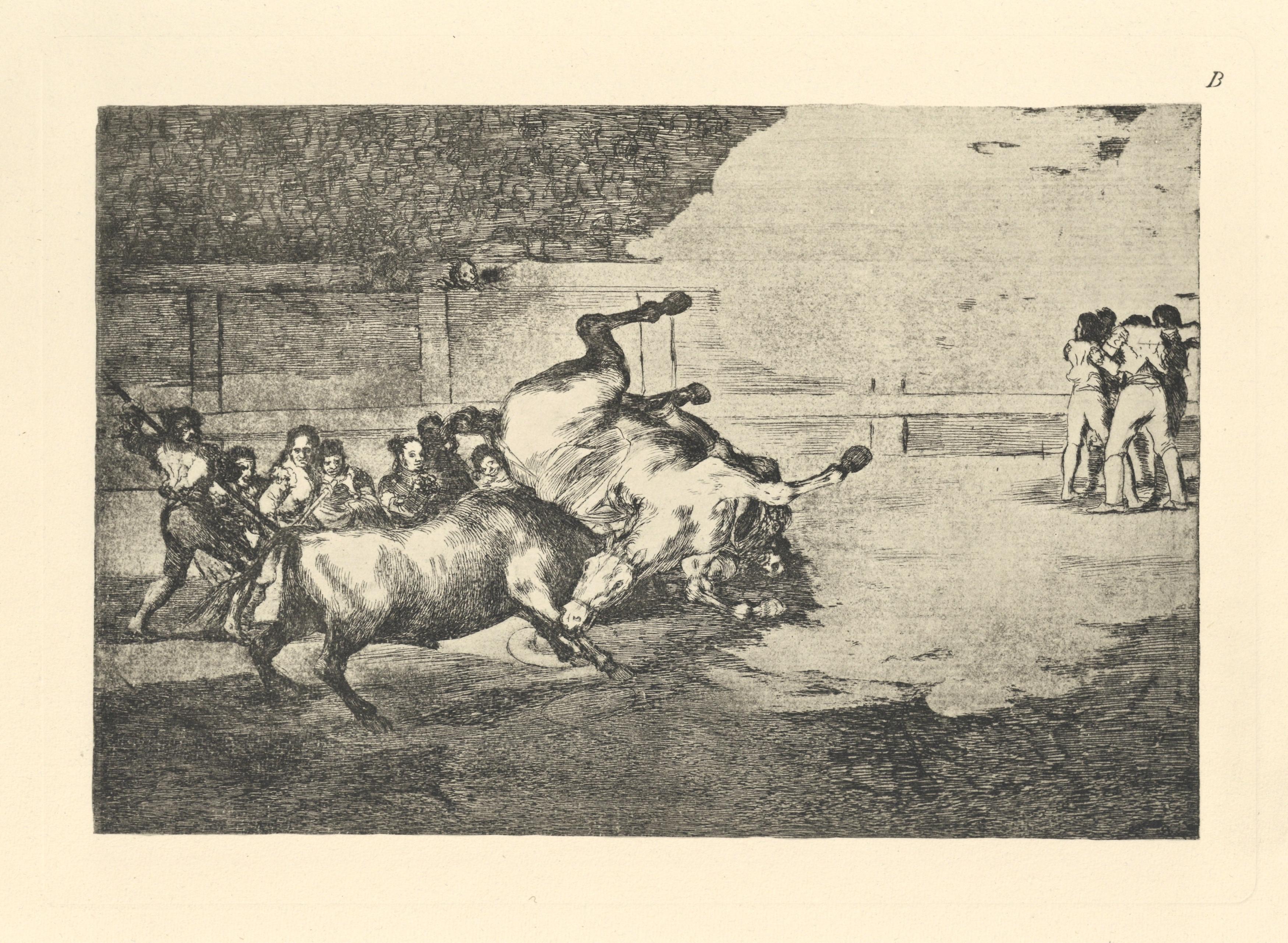 Tauromaquia - Plate B - Print by (after) Francisco Goya