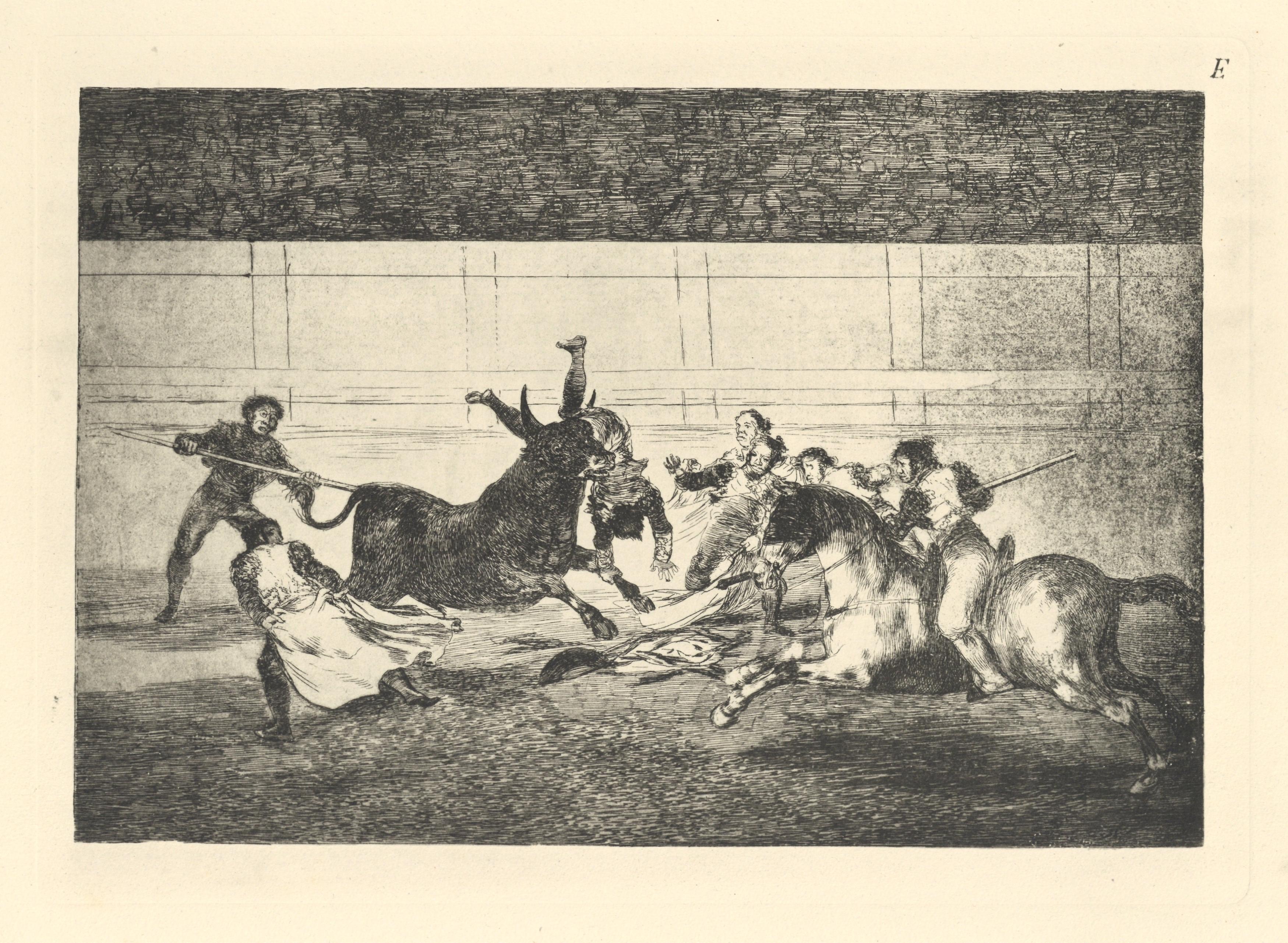 Tauromaquia - Plate E - Print by (after) Francisco Goya