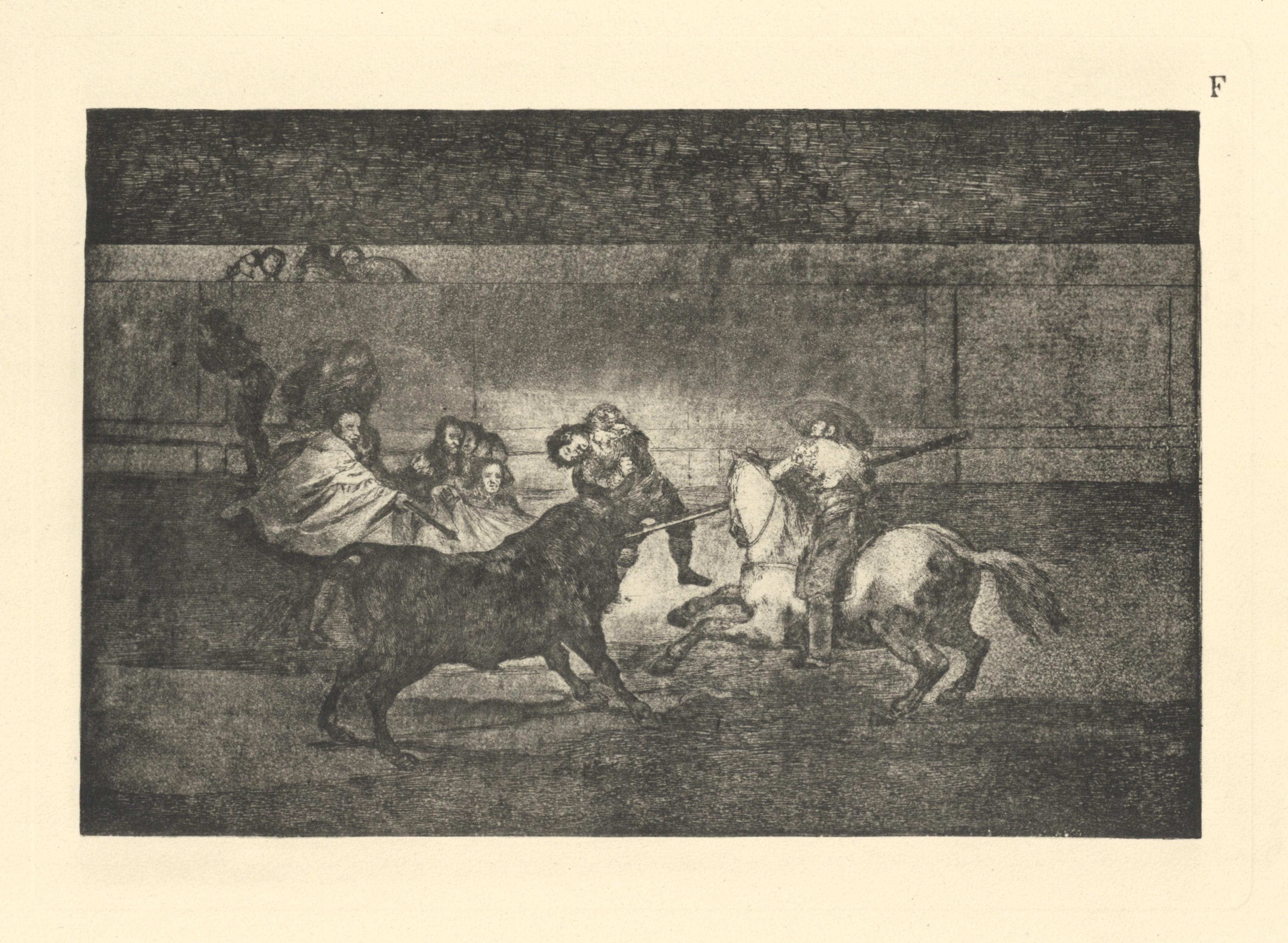 Tauromaquia – Teller F – Print von (after) Francisco Goya