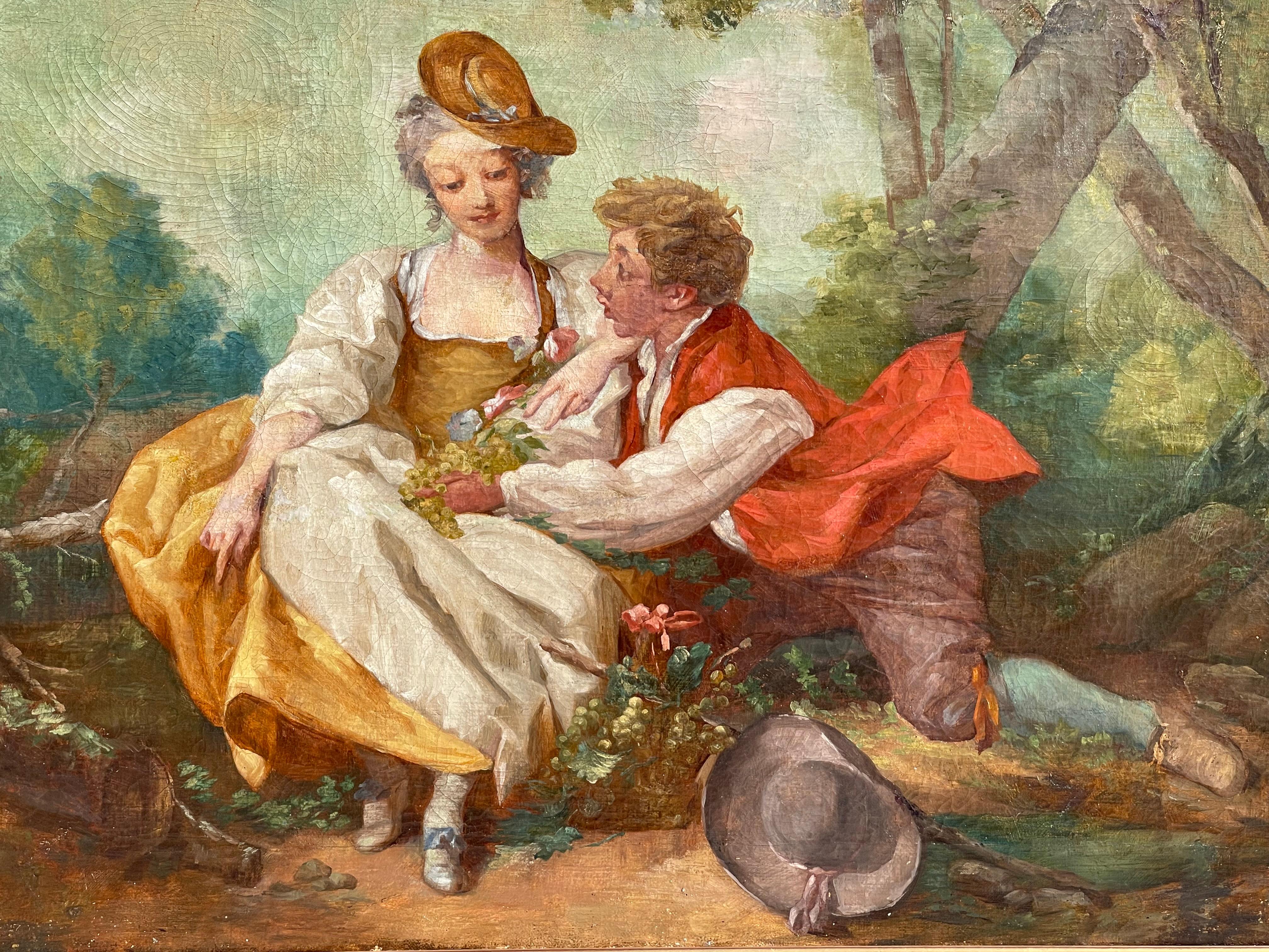 Gemälde, Öl auf Leinwand aus dem 18. Jahrhundert, das den 