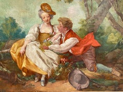After François Boucher - Autumn, Oil On Canvas 18th Century