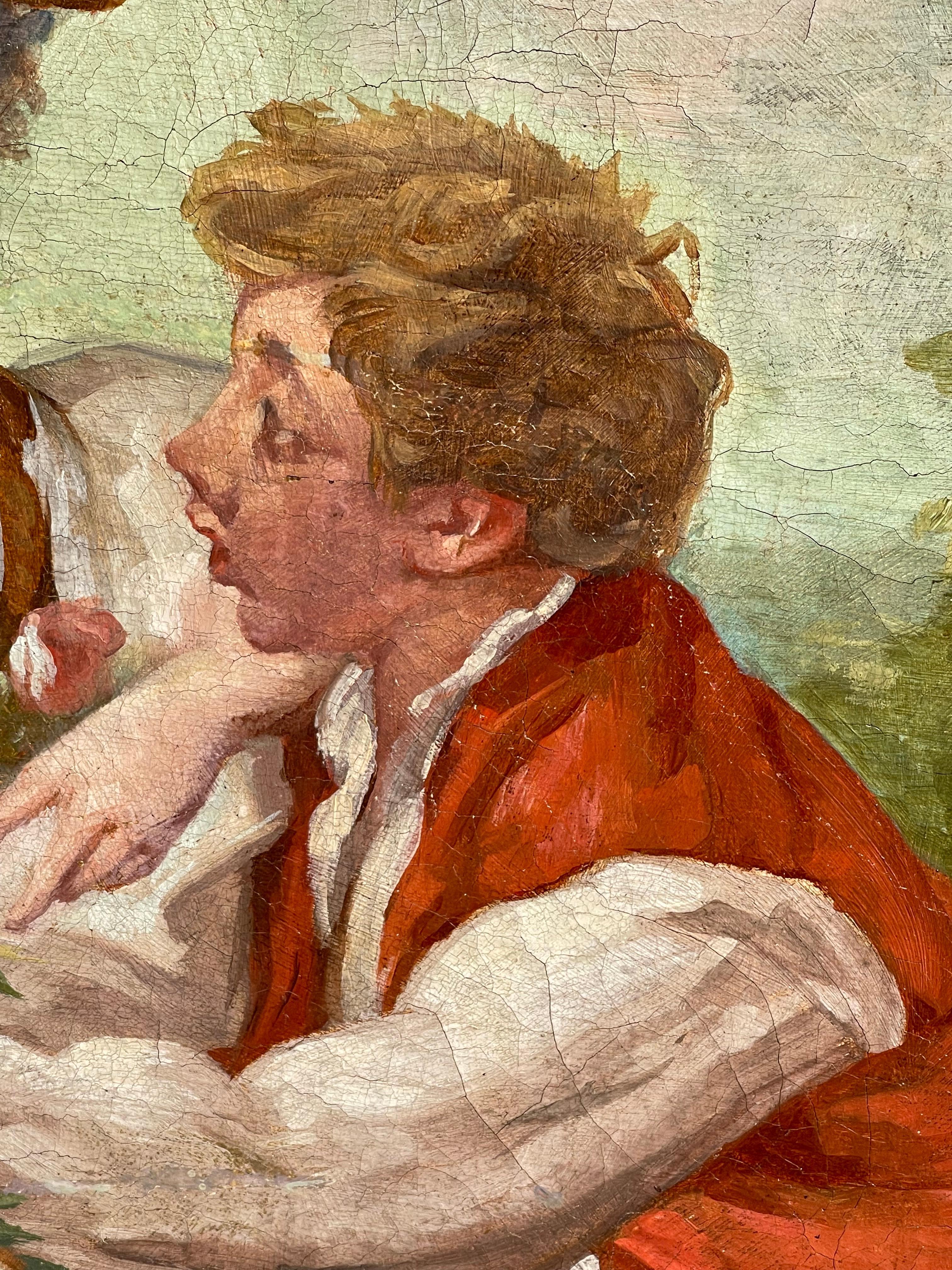 Nach François Boucher - Herbst, Öl auf Leinwand, 18. Jahrhundert (18. Jahrhundert und früher) im Angebot