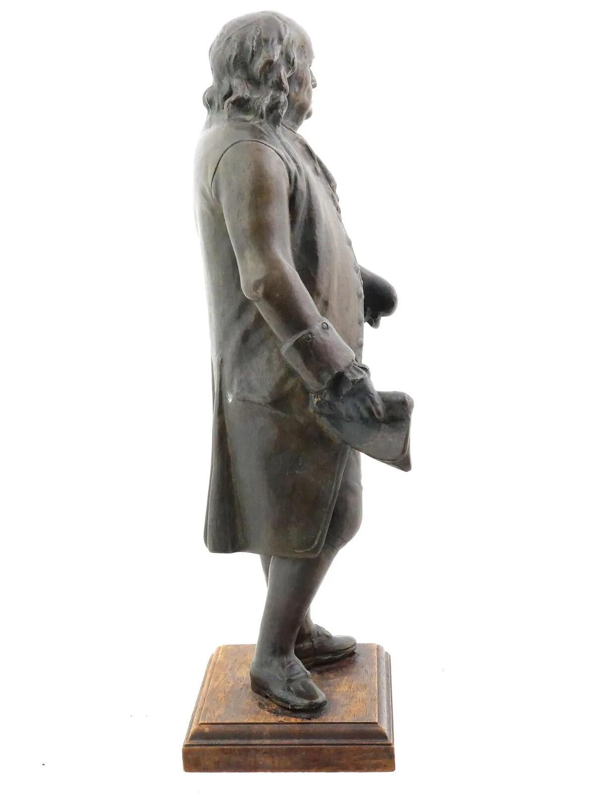 19th Century After Francois Marie Suzanne Bronze Benjamin Franklin