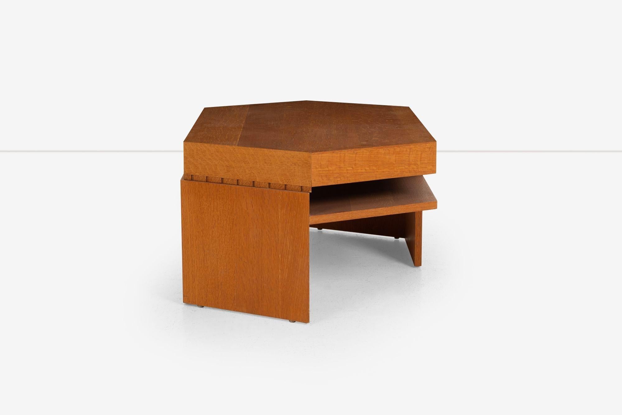 Oak After Frank Lloyd Wright Cocktail Table For Sale