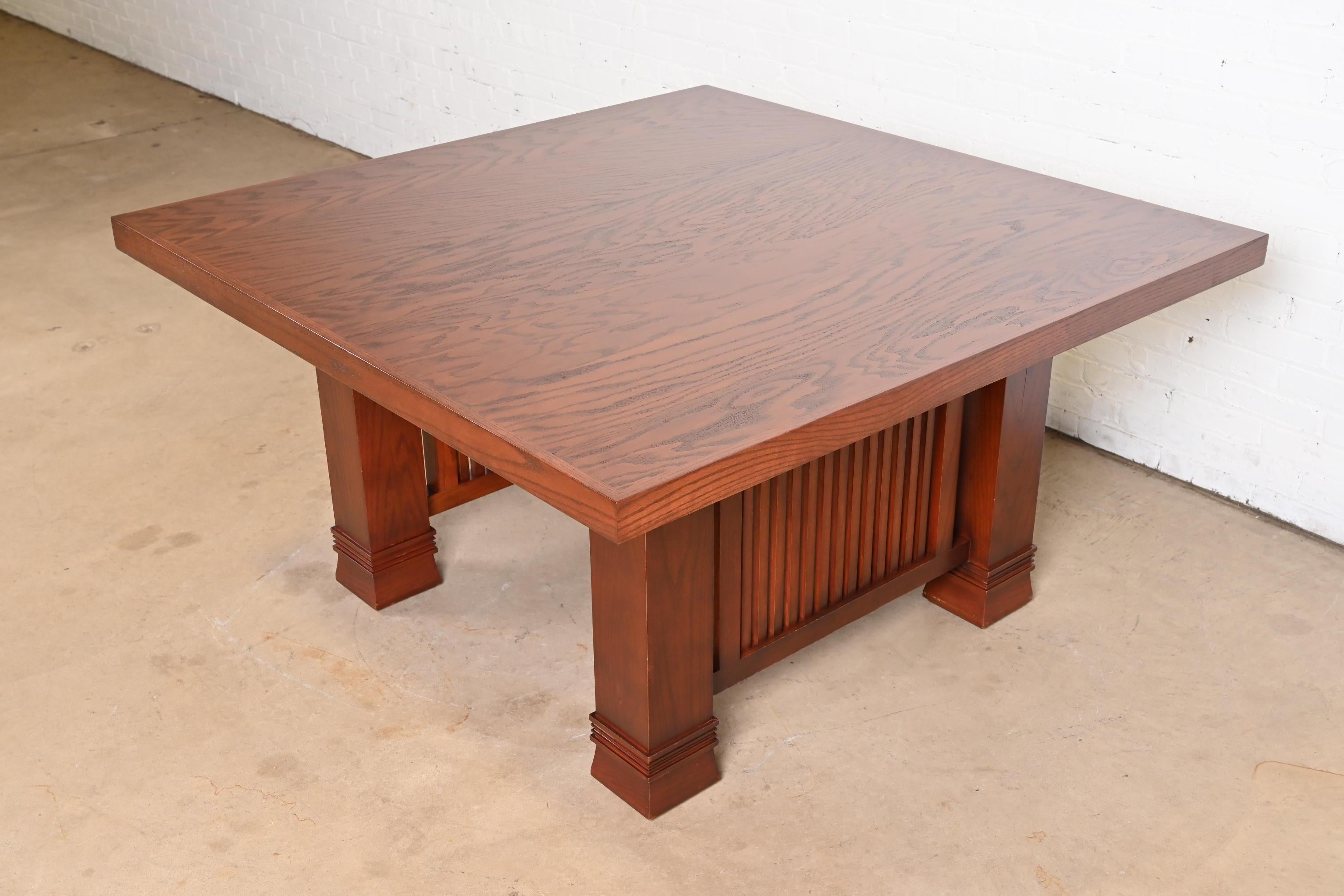 Arts and Crafts After Frank Lloyd Wright Dana Thomas House Arts & Crafts Oak Dining Table