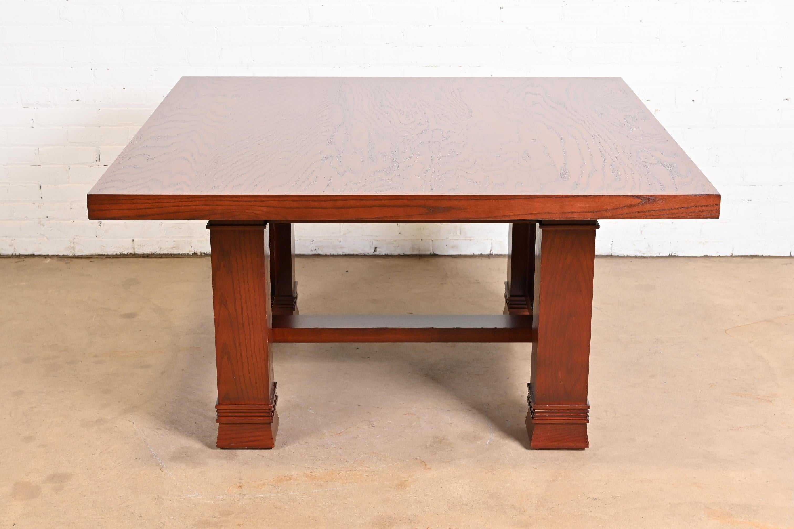 American After Frank Lloyd Wright Dana Thomas House Arts & Crafts Oak Dining Table