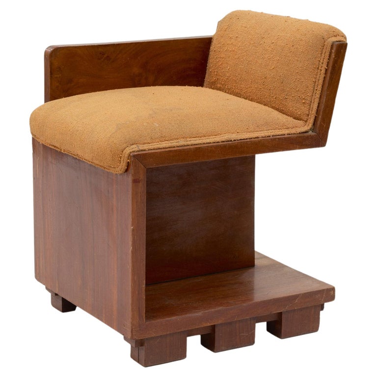 'After' Frank Lloyd Wright Untitled Single-Arm Stool For Sale