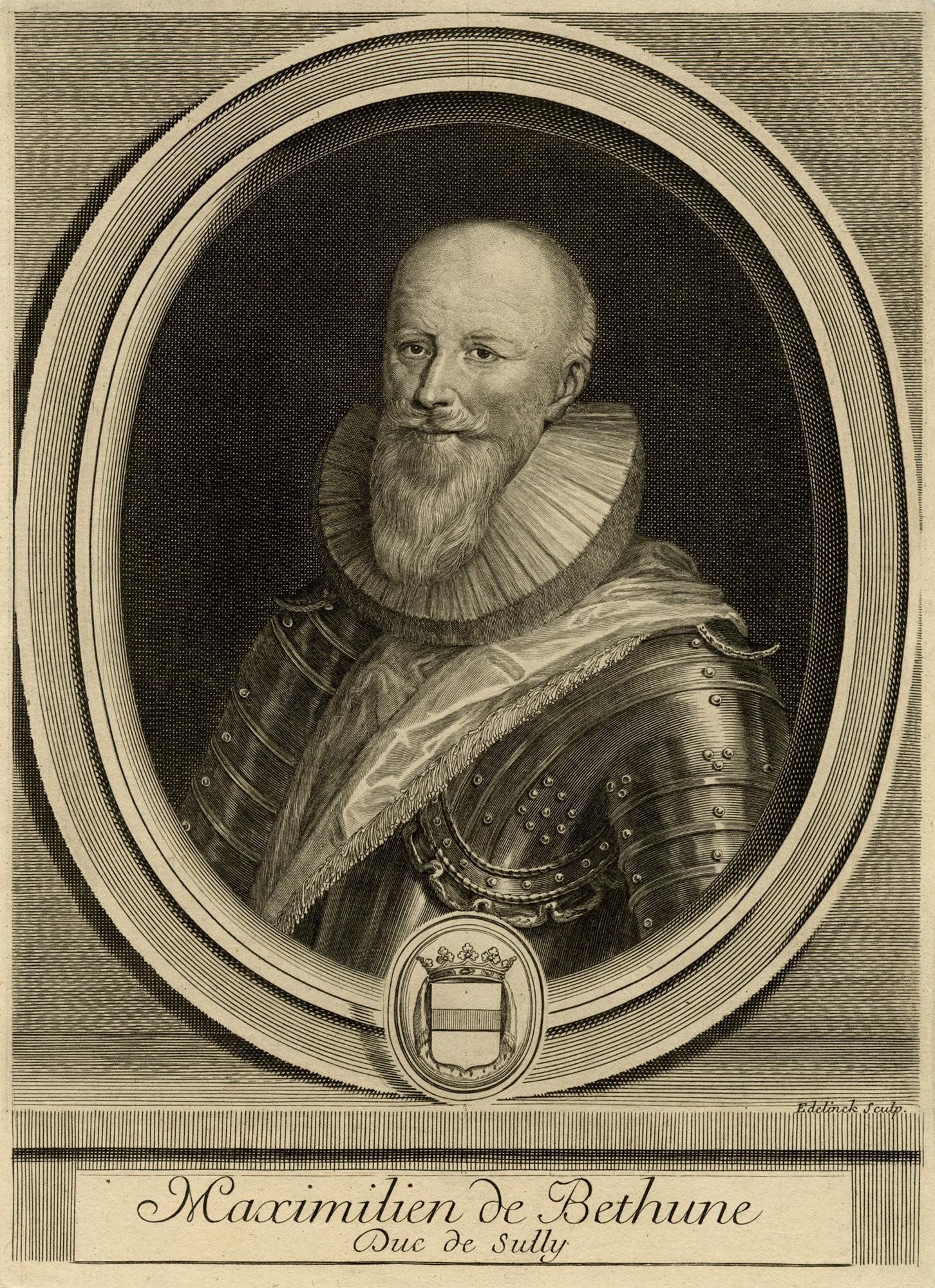 (After) Frans Pourbus the Younger Portrait Print - Maximilien de Bethune, Duc de Sully