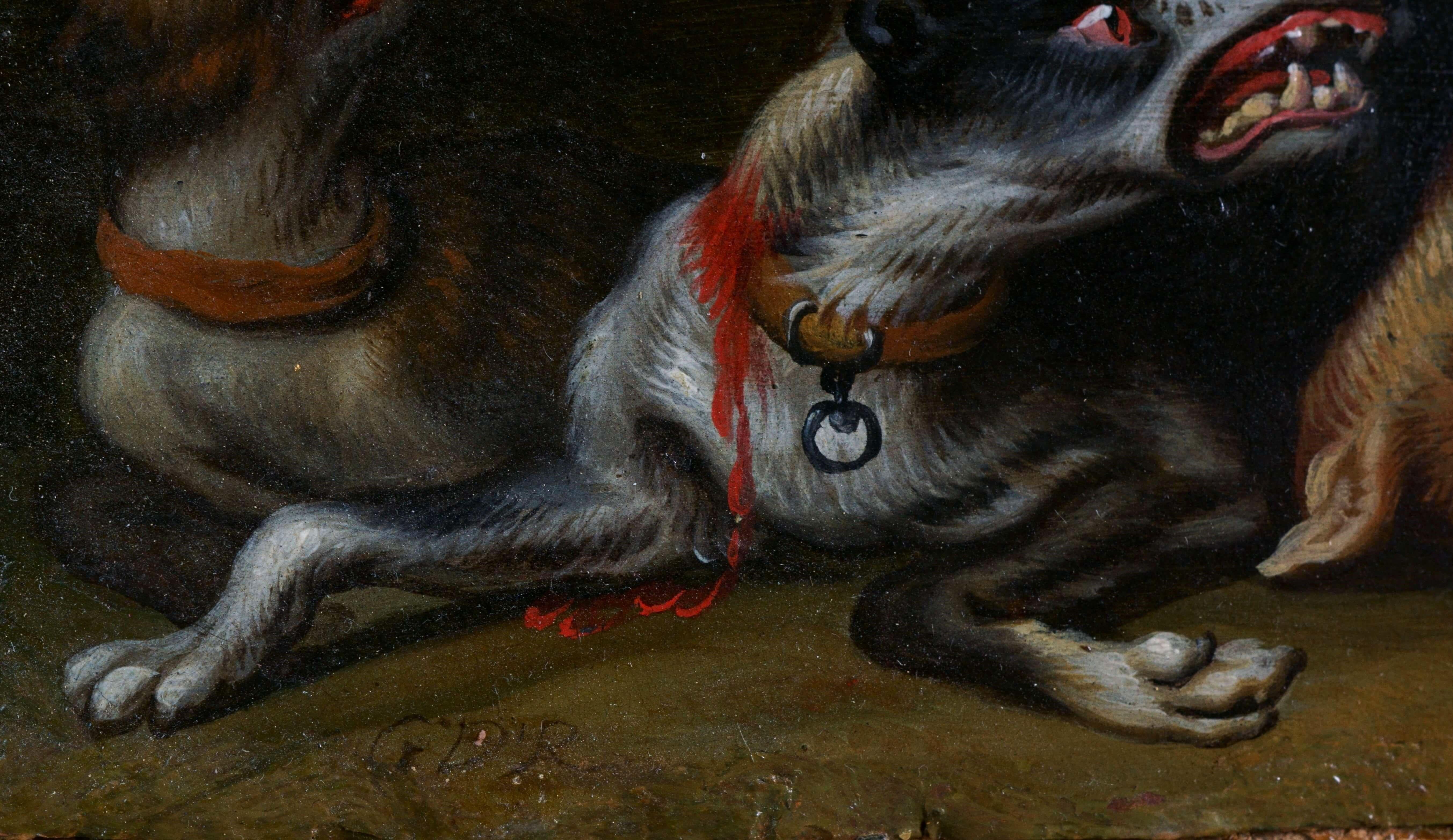 Flemish School of the 17th century Pair of Hunting Scenes Oil on Copper 6