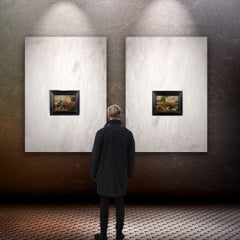 Flämische Schule des 17. Jahrhunderts Paar Jagdszenen Öl auf Kupfer