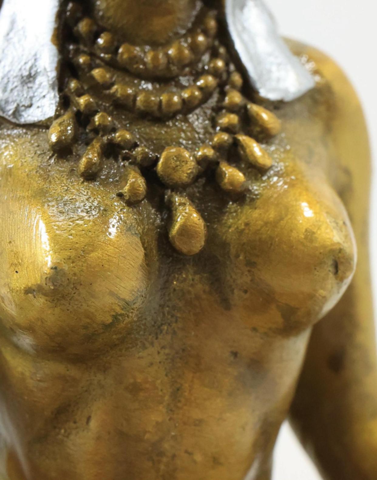Nach Franz Bergman, Bronze-Buddha-Etui aus Bronze, das sich öffnen lässt, um die nackte Göttin auszustellen im Angebot 6