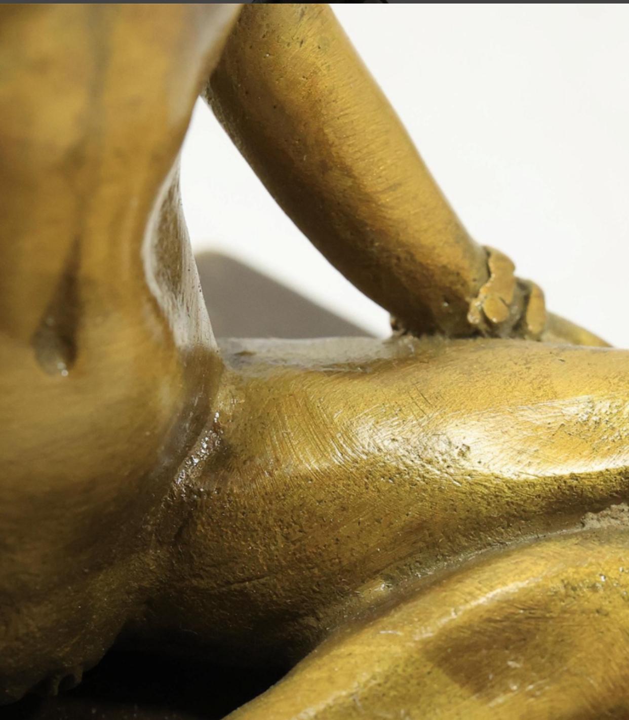 Nach Franz Bergman, Bronze-Buddha-Etui aus Bronze, das sich öffnen lässt, um die nackte Göttin auszustellen im Angebot 9