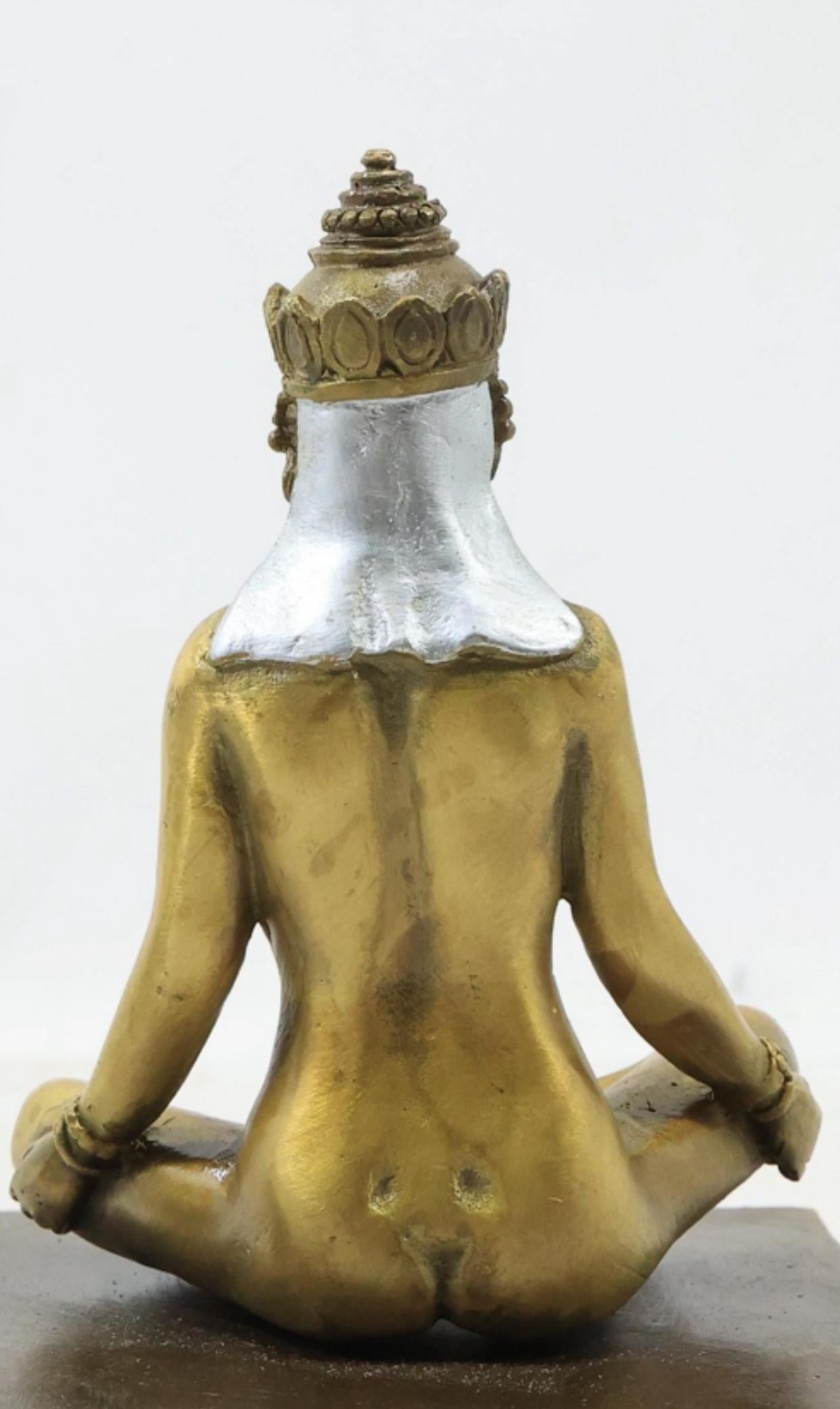 Nach Franz Bergman, Bronze-Buddha-Etui aus Bronze, das sich öffnen lässt, um die nackte Göttin auszustellen im Angebot 12
