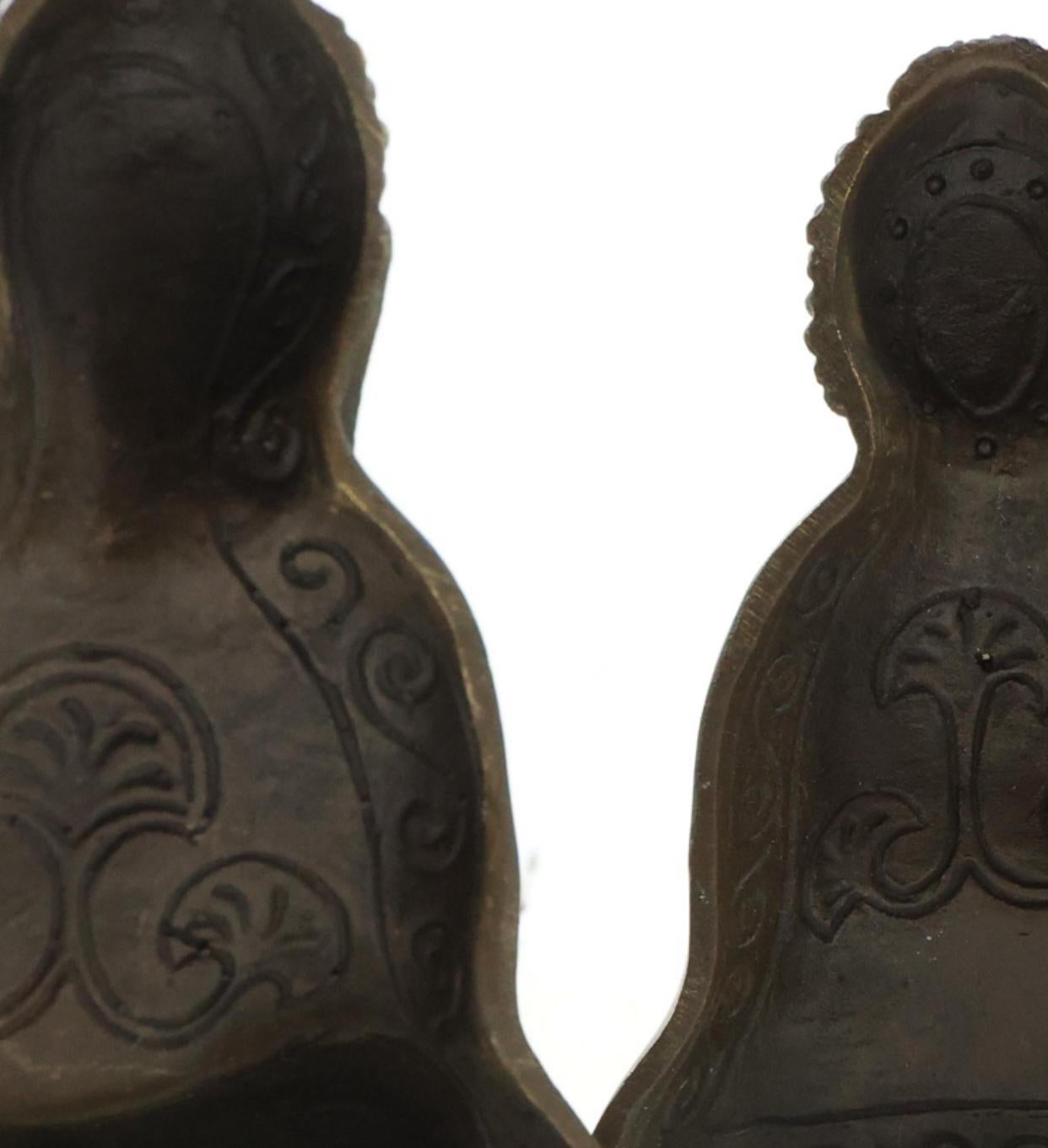 Nach Franz Bergman, Bronze-Buddha-Etui aus Bronze, das sich öffnen lässt, um die nackte Göttin auszustellen im Angebot 14