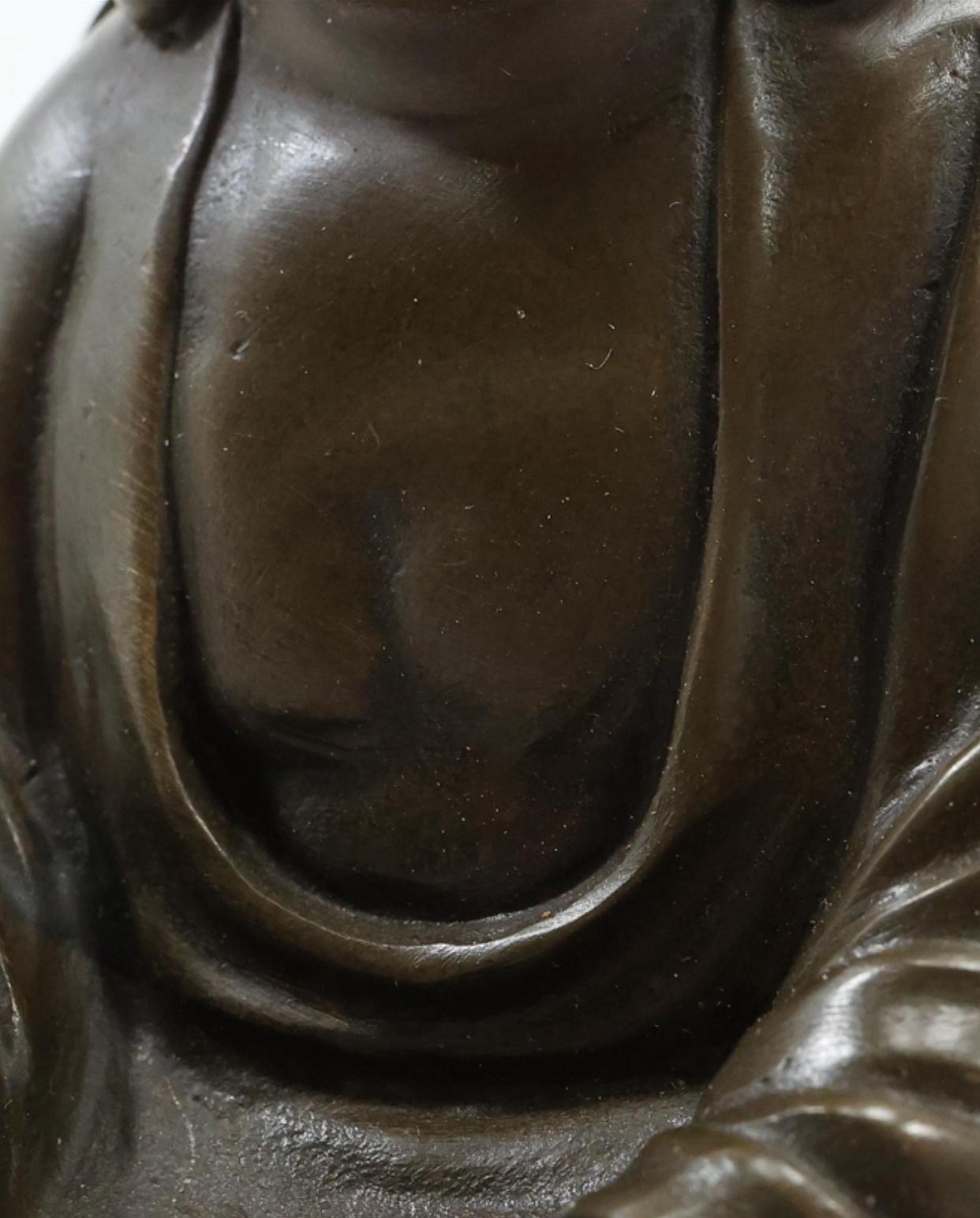 Nach Franz Bergman, Bronze-Buddha-Etui aus Bronze, das sich öffnen lässt, um die nackte Göttin auszustellen im Zustand „Gut“ im Angebot in Chicago, IL