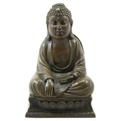 Nach Franz Bergman, Bronze-Buddha-Etui aus Bronze, das sich öffnen lässt, um die nackte Göttin auszustellen