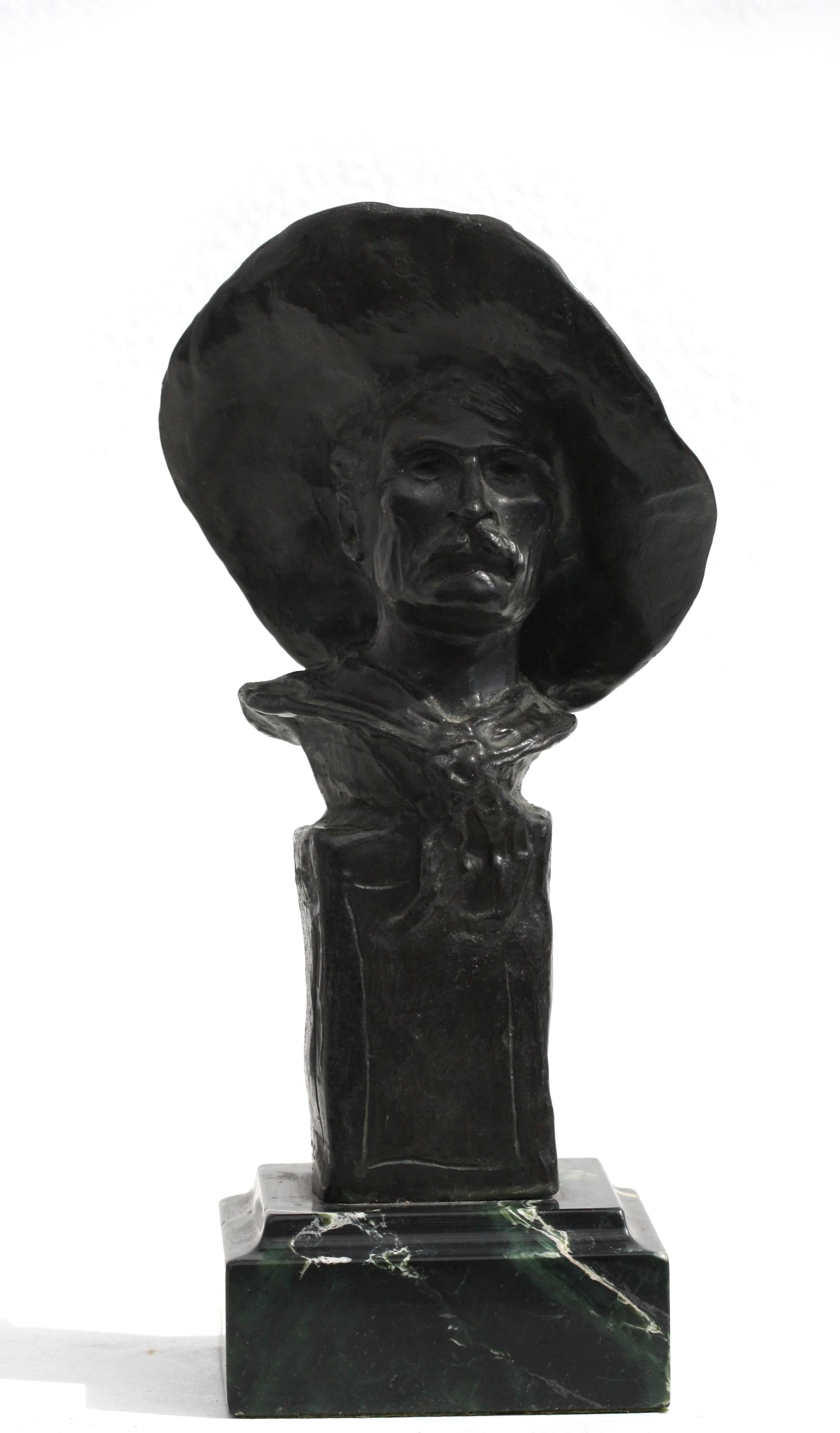 Bronze Après, Frederic Remington, (Américain, 1861-1909) Le Sergeant, bronze patiné en vente