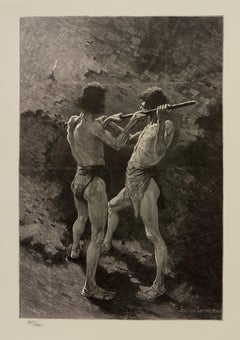 Mexican Miners at Work-Drilling