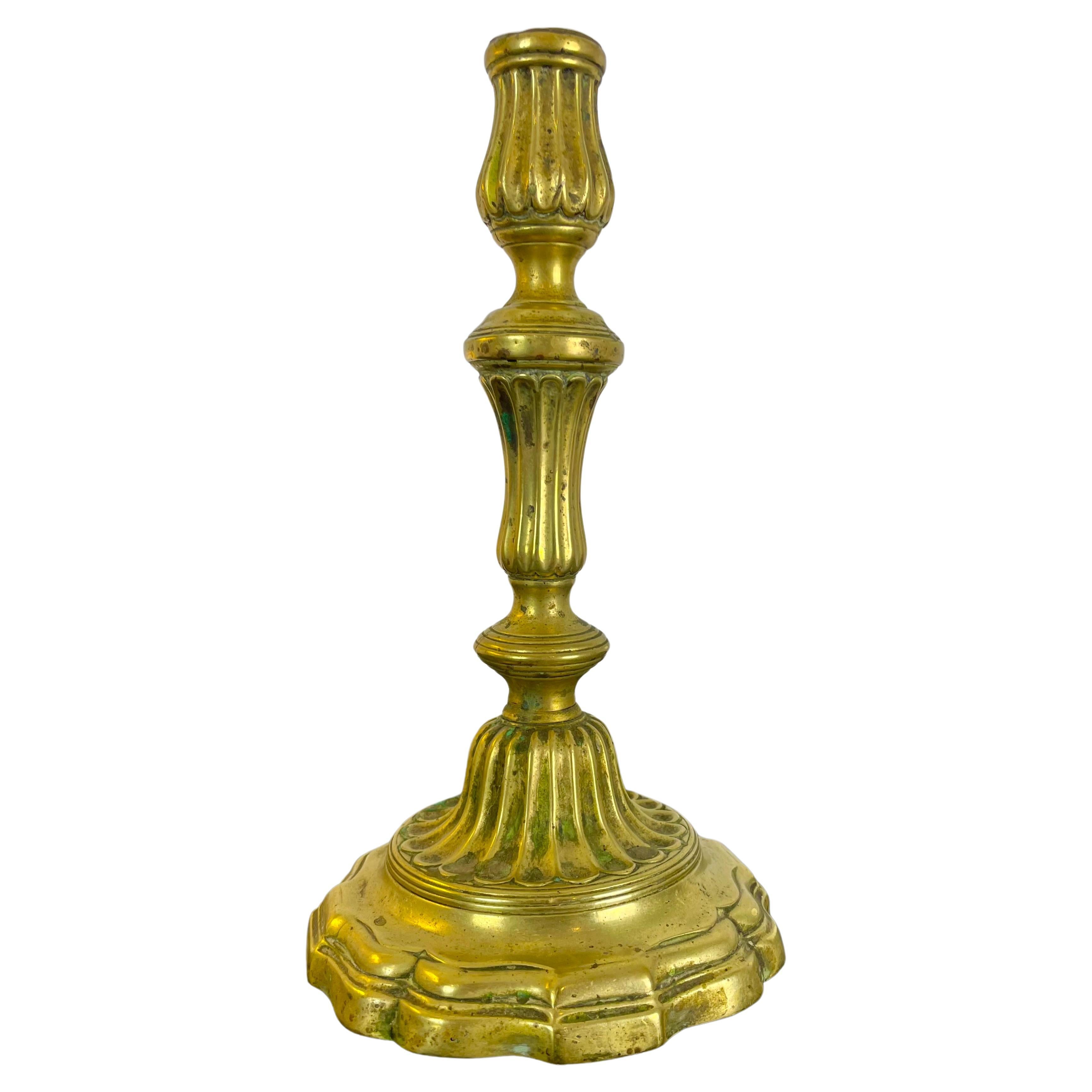 After F.T. Germain Flambeau candlestick in gilded bronze - Louis XV France 18th  For Sale