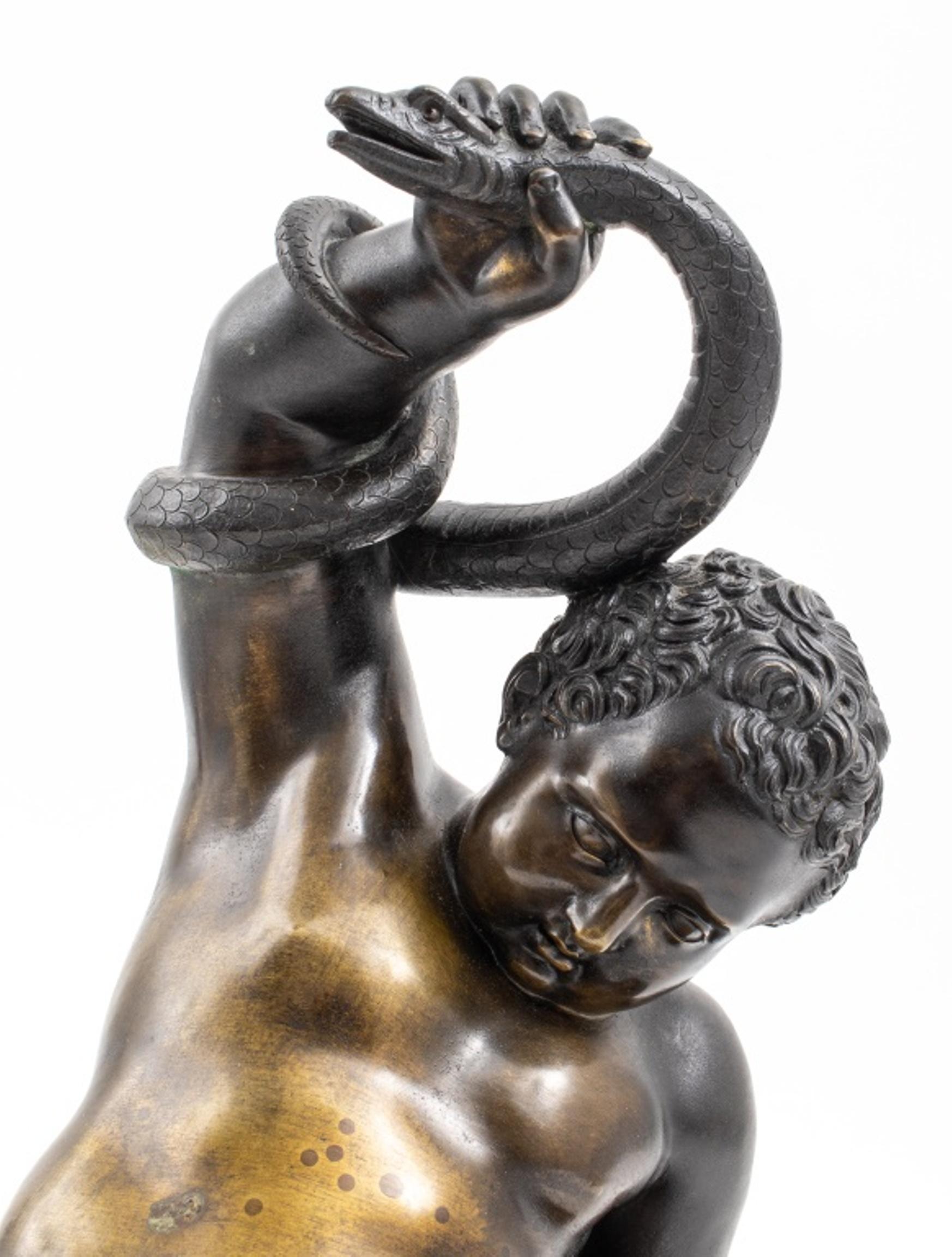 After G. Della Porta Infant Hercules Bronze Statue 1