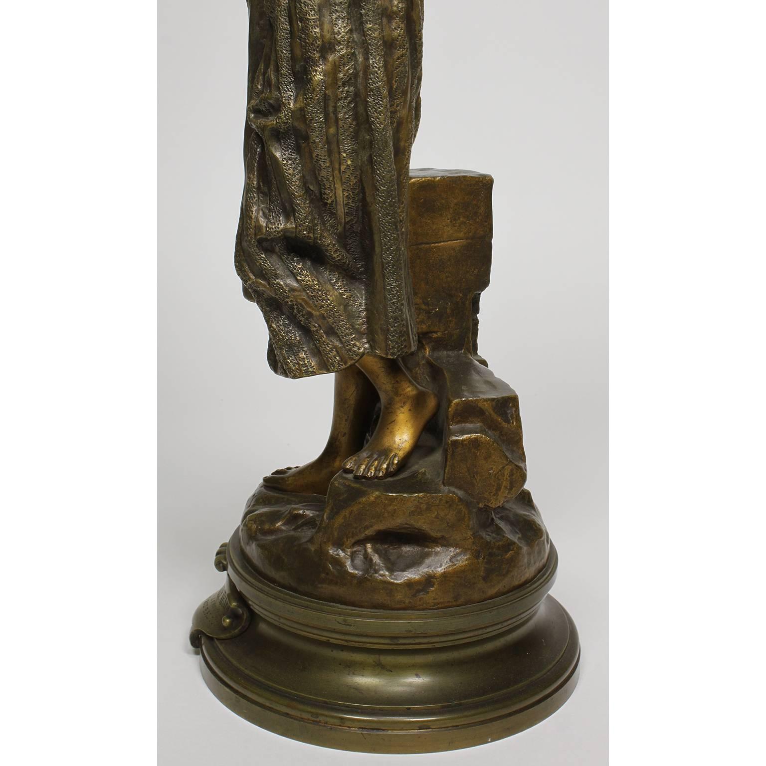 Sculpture française du 19ème siècle en bronze d'après Rebecca, d'après Gaston Leroux en vente 2