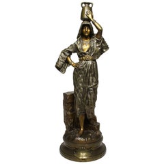 Sculpture française du 19ème siècle en bronze d'après Rebecca, d'après Gaston Leroux