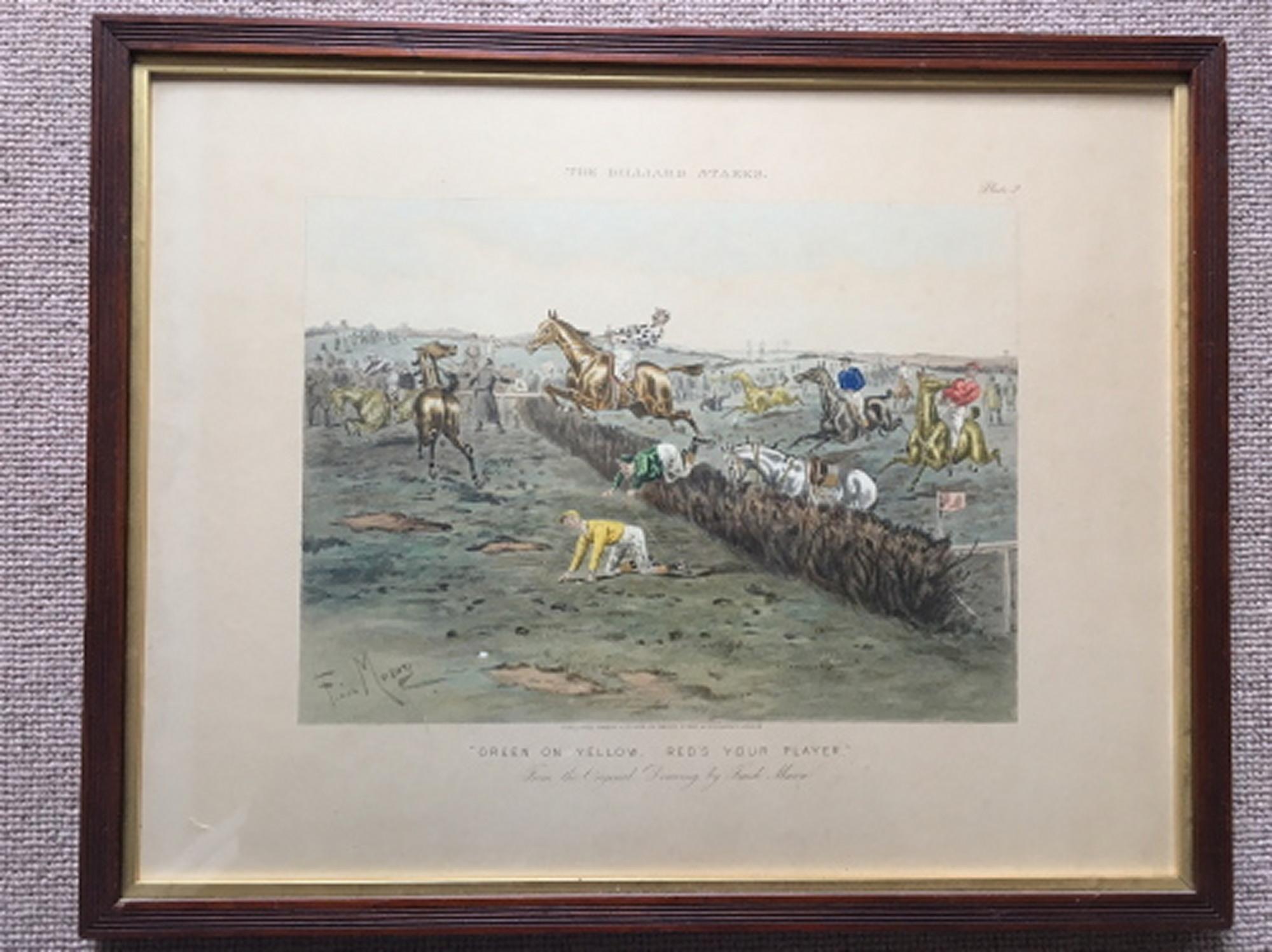 D'après George Finch Mason - Une série de quatre aquatintes - 'The Billiard Stakes' (Les enjeux du billard)

D'après les dessins originaux de Finch Mason, publié le 20 mars 1894 par Messrs Fores, 41 Picadilly, Londres. Cadres originaux - Ensemble de
