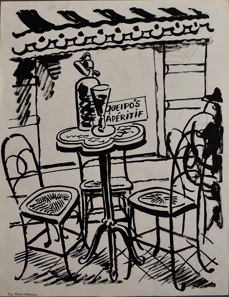 (after) George Grosz Interior Print – Das Radio General