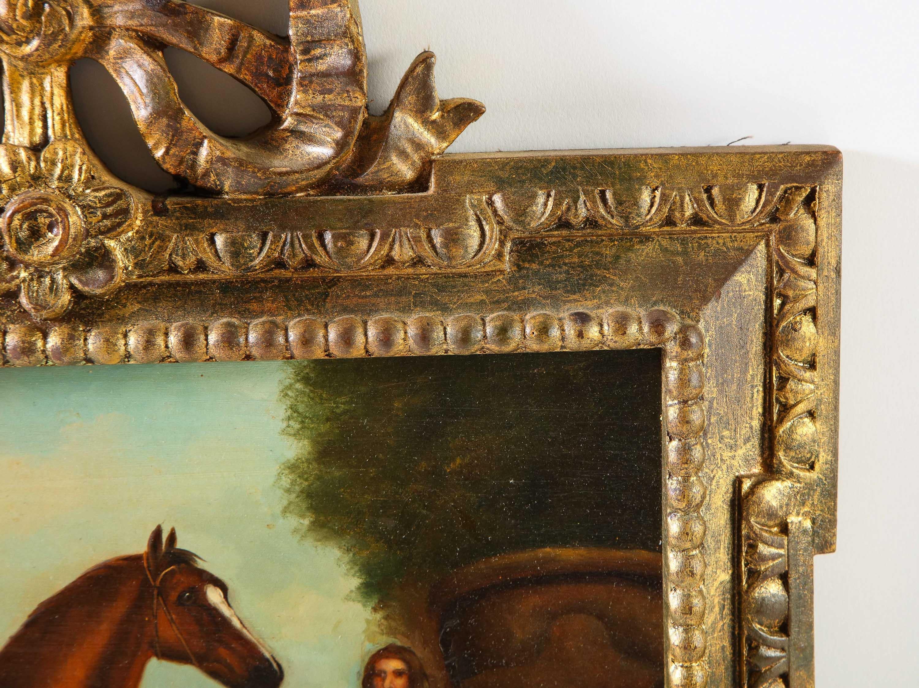 After George Stubbs (1724 - 1806) A Pair Of Horse Equestrian Paintings in Frames 5